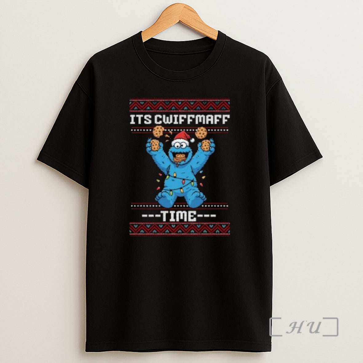 Officials Kekse Monster Its Cwiffmaff Time Ugly Christmas Circle Black Premium Shirt Sweatshirt Tee