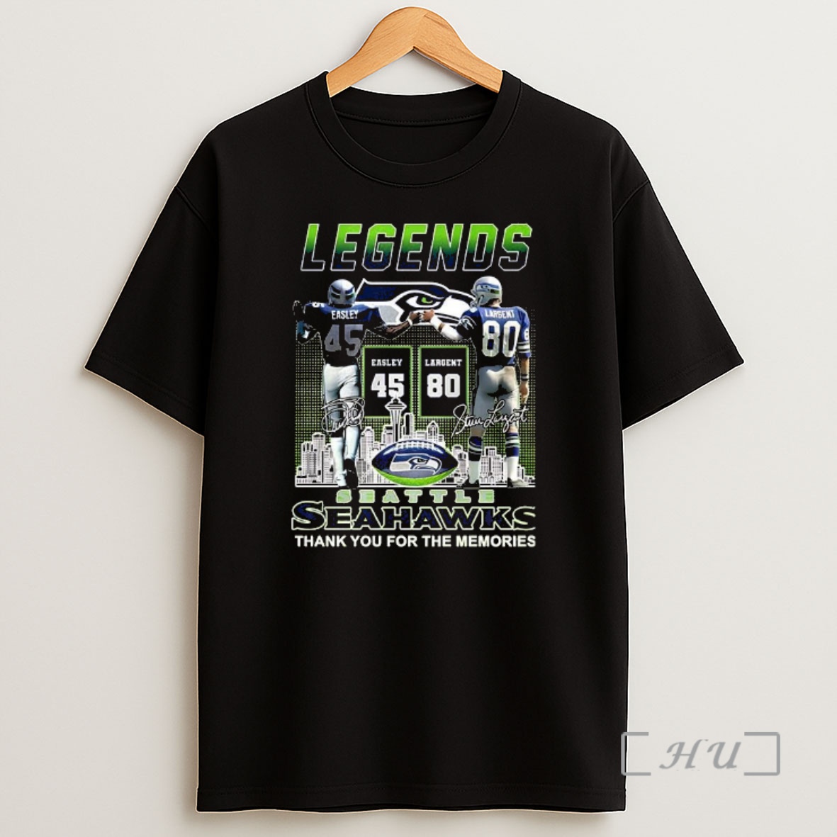 Officials Kenny Easley 45 Touch Hand Steve Largent 80 Seattle Seahawks Legends Signature Premium Shirt Sweatshirt Tee