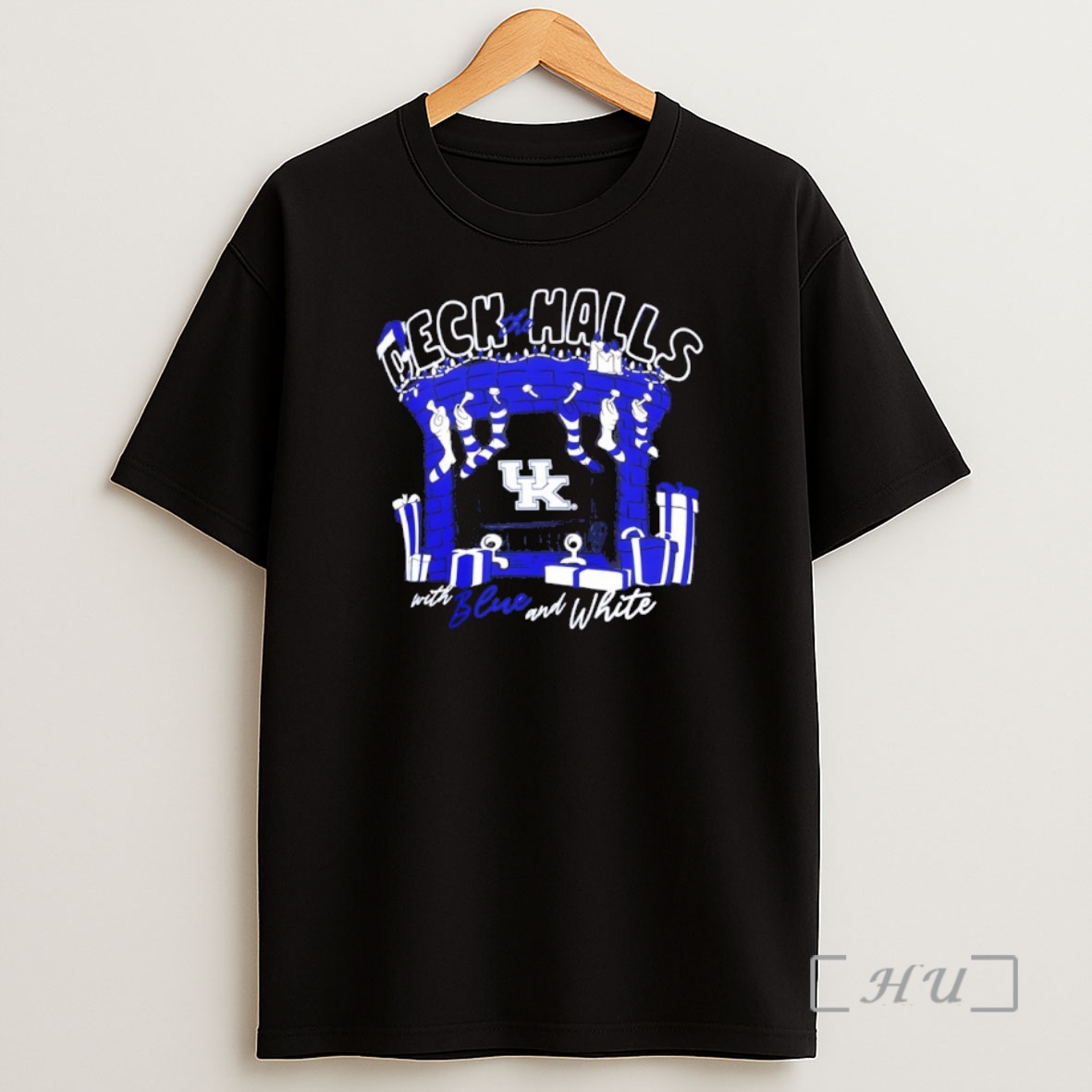 Officials Kentucky Wildcats Deck The Halls With Blue And White Christmas 2025 Premium Shirt Sweatshirt Tee