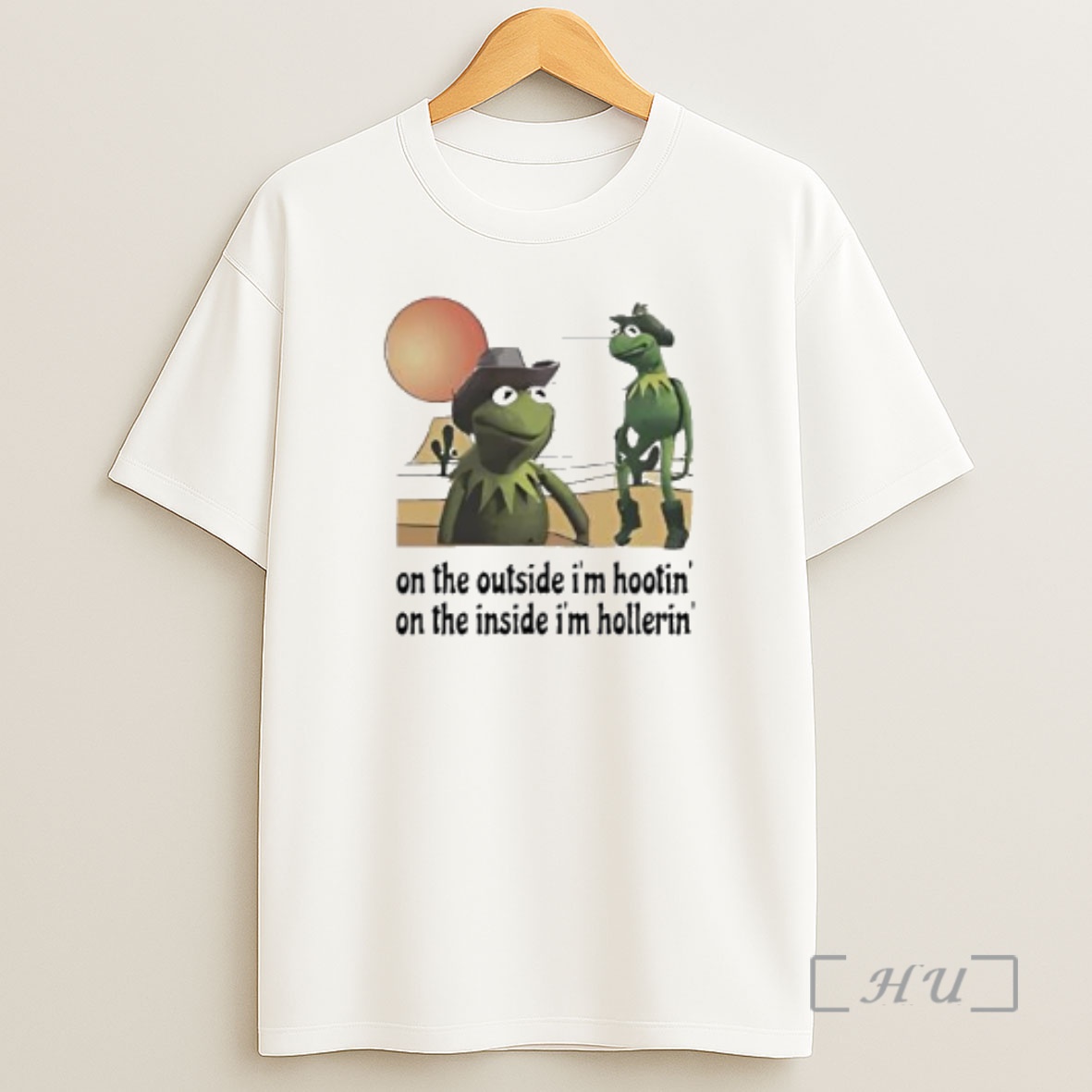 Officials Kermit The Frog On The Outside Im Hootin On The Inside Im Hollerin Premium Shirt Sweatshirt Tee