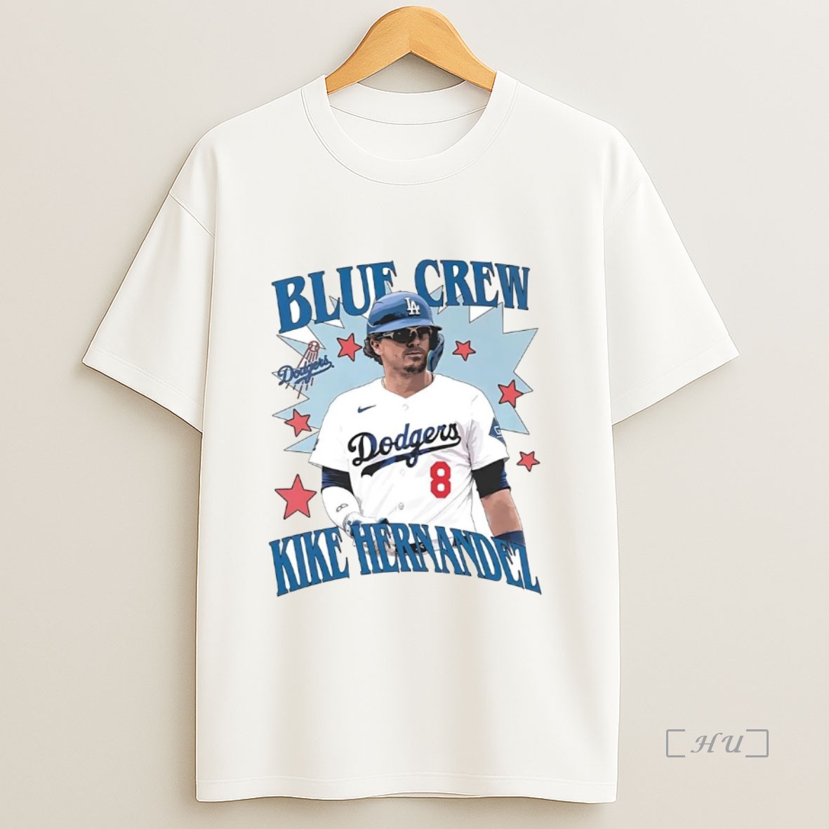 Officials Kike Hernandez Blue Crew Dodgers Premium Shirt Sweatshirt Tee