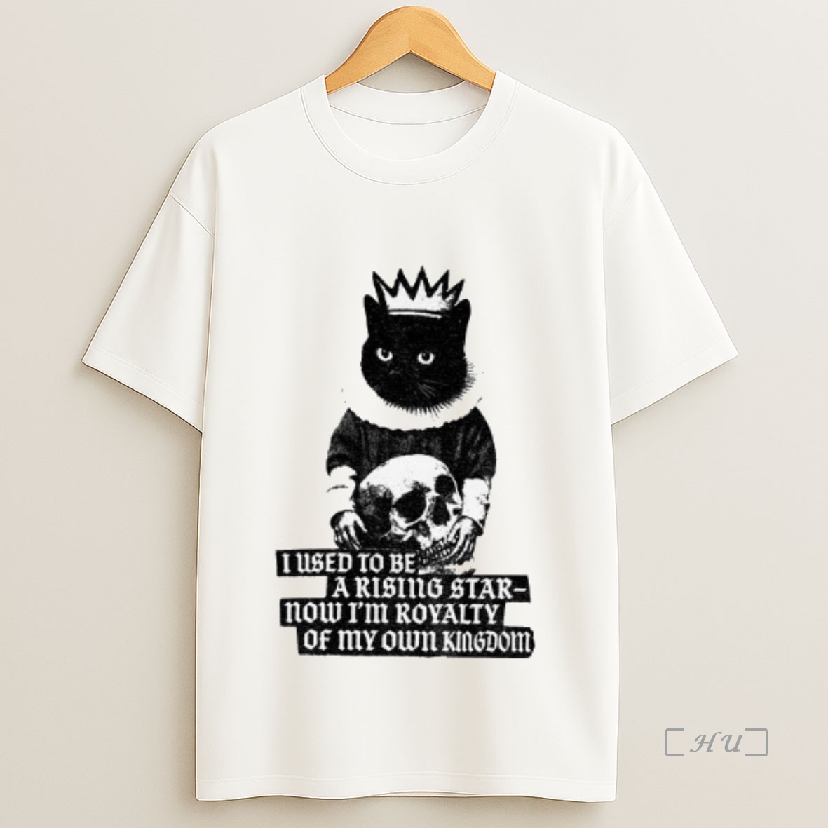 Officials King Cat Holding Skull I Used To Be A Rising Star Now Im Royalty Of My Own Kingdom Premium Shirt Sweatshirt Tee