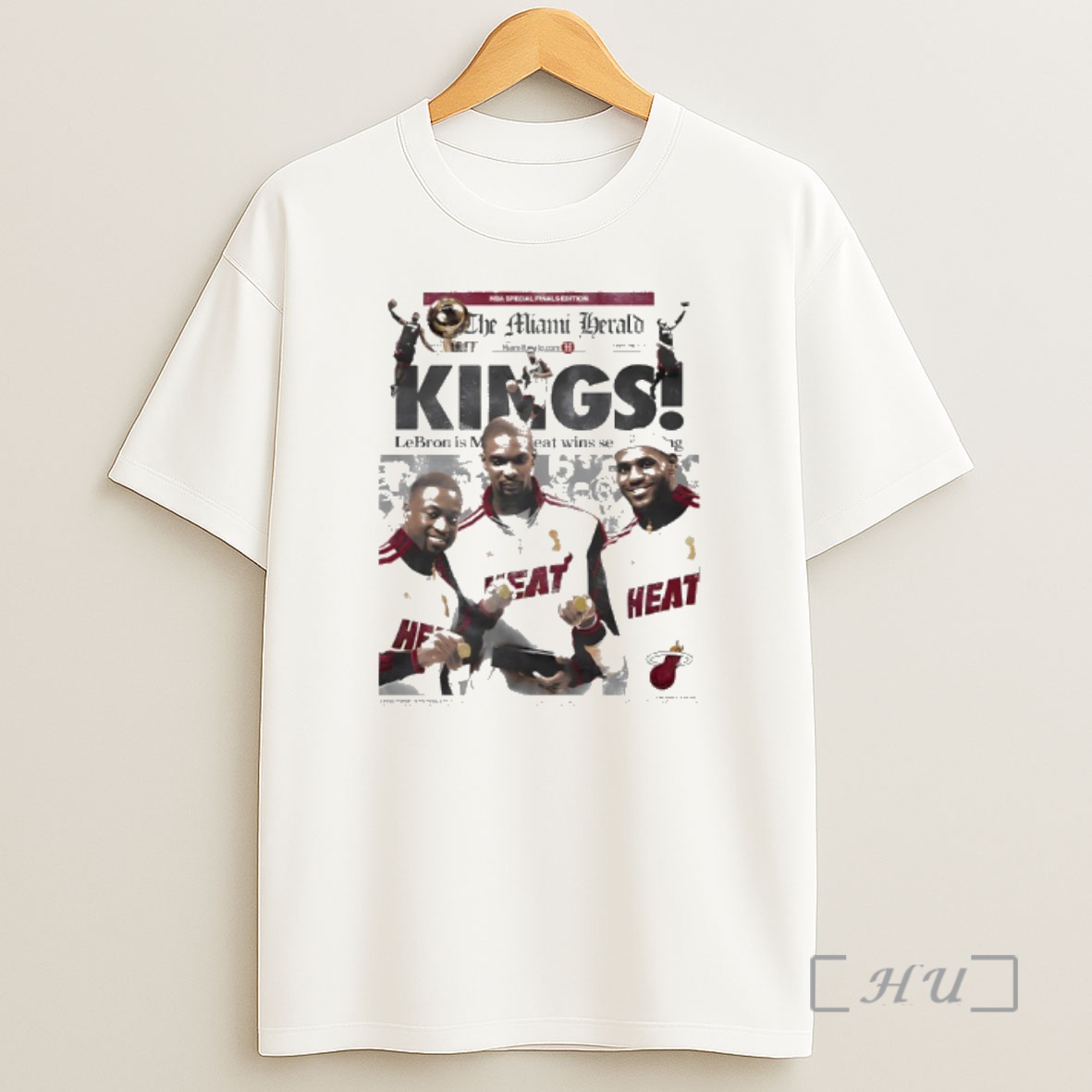 Officials Kings Of Miami Heat Lebron Wadeand Bosch Premium Shirt Sweatshirt Tee