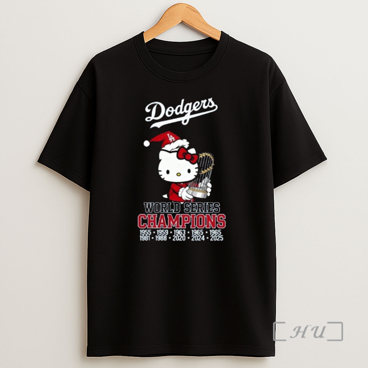 Officials Kitty Santa X Los Angeles Dodgers World Series Champions Trophy 2025 Premium Shirt Sweatshirt Tee