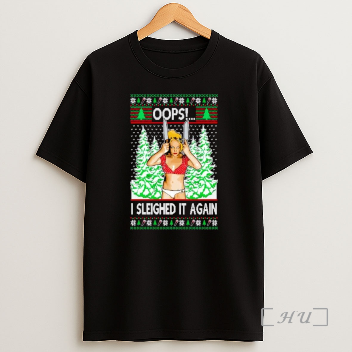 Officials Knives Popstar Dancing Oops I Sleighed It Again Ugly Christmas Ornaments Premium Shirt Sweatshirt Tee