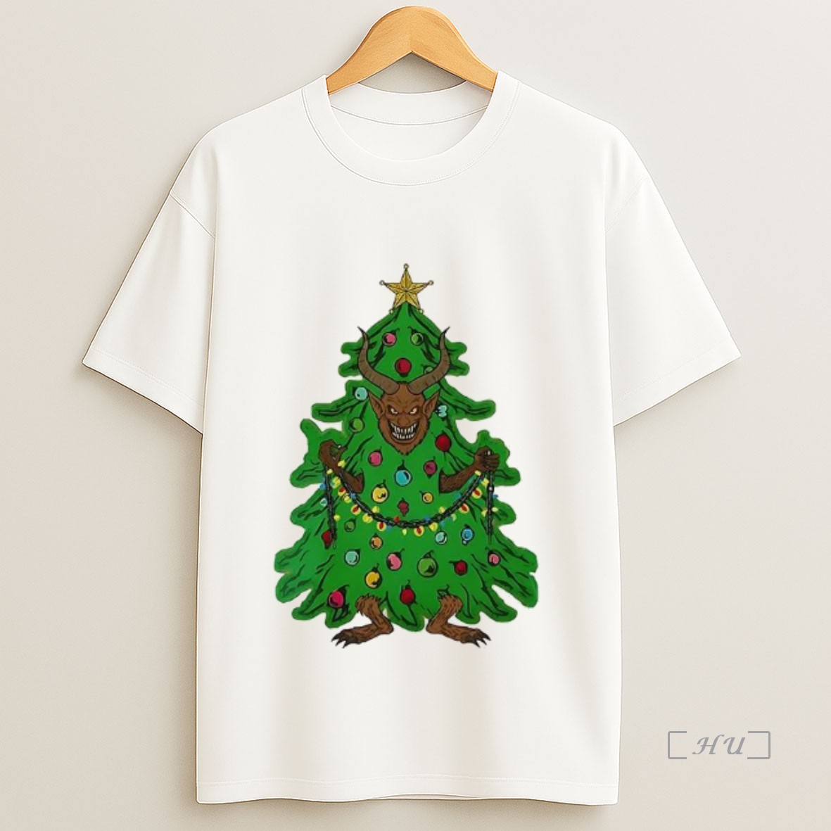 Officials Krampus Disguised As A Christmas Tree Premium Shirt Sweatshirt Tee