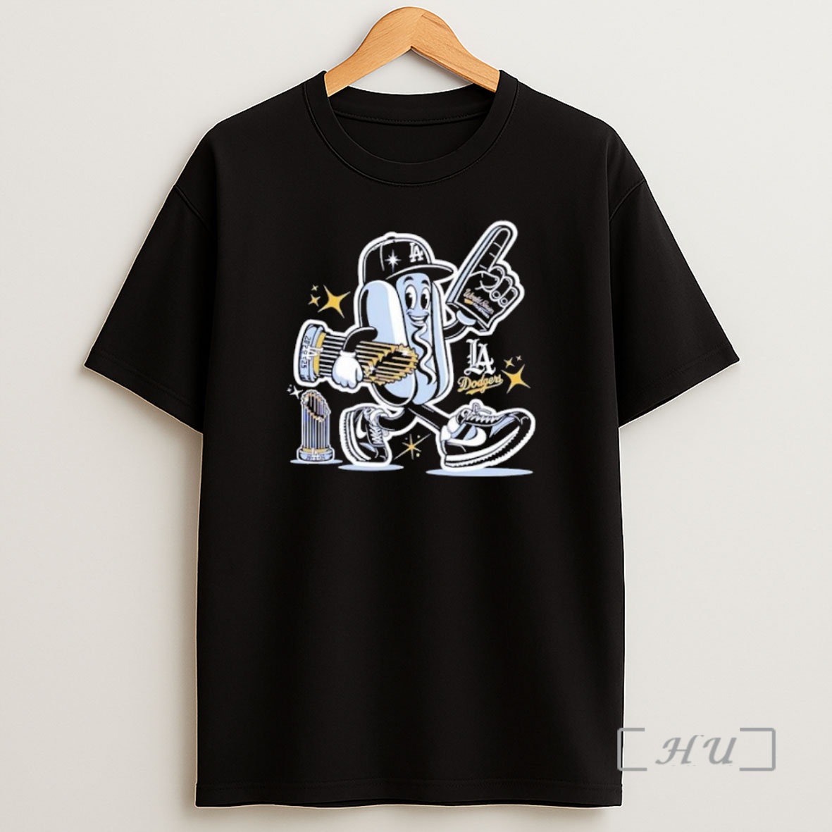 Officials La Dodgers World Series Champions Hot Dog Cartoon Mascot 2024 25 Premium Shirt Sweatshirt Tee