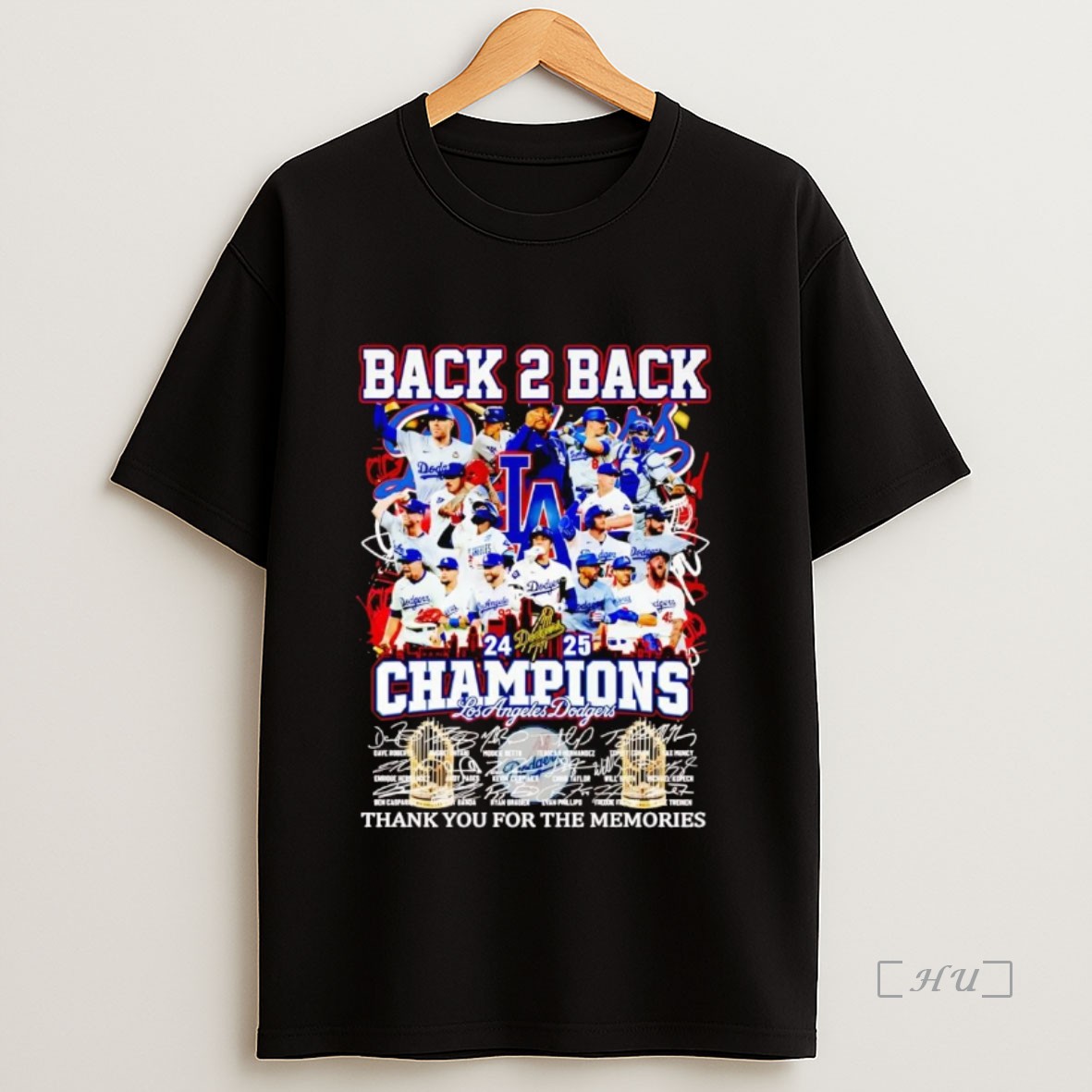 Officials La Dodgers Back To Back Champions 2025 Thank You For The Memories Premium Shirt Sweatshirt Tee