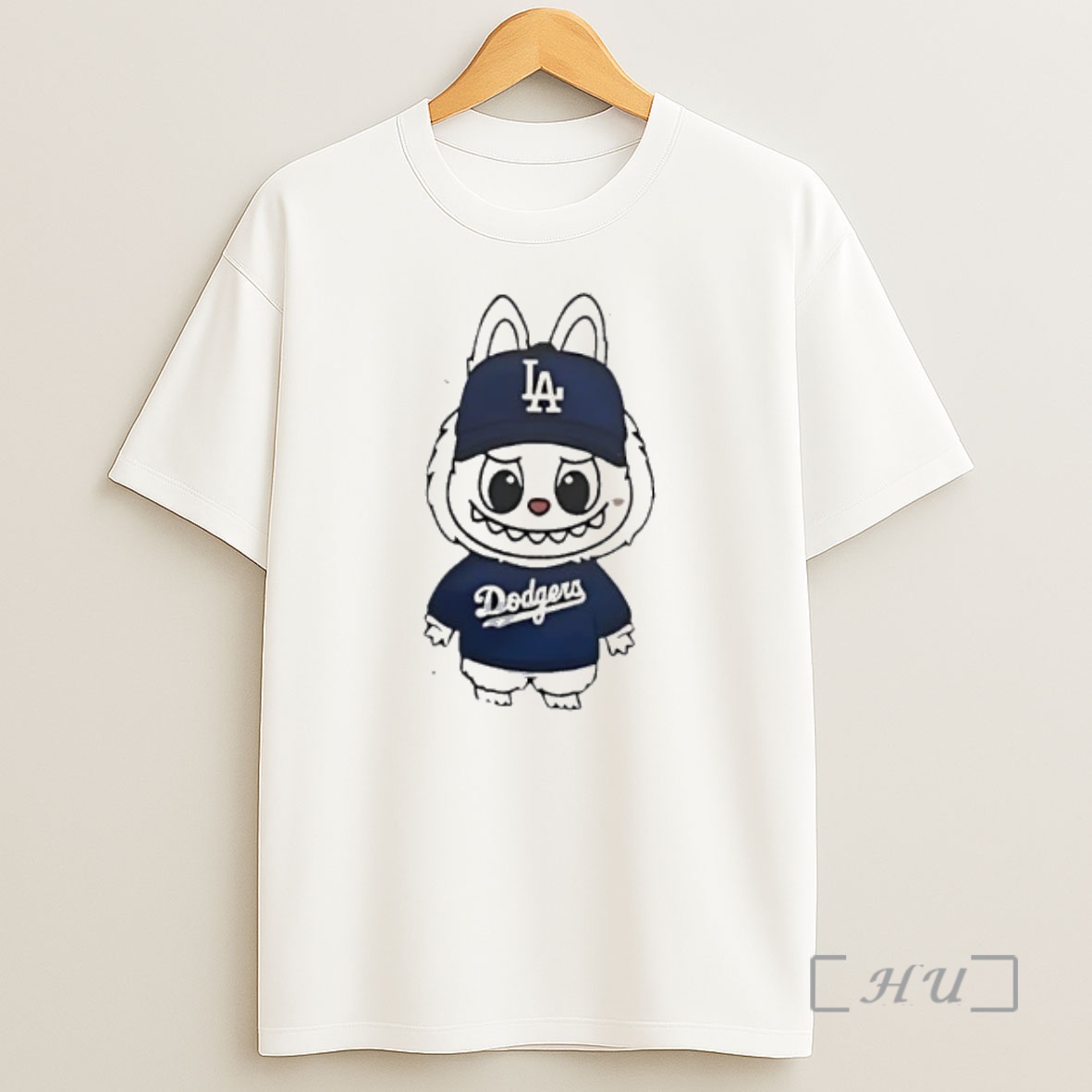 Officials Labubu Wearing A Los Angeles Dodgers Premium Shirt Sweatshirt Tee
