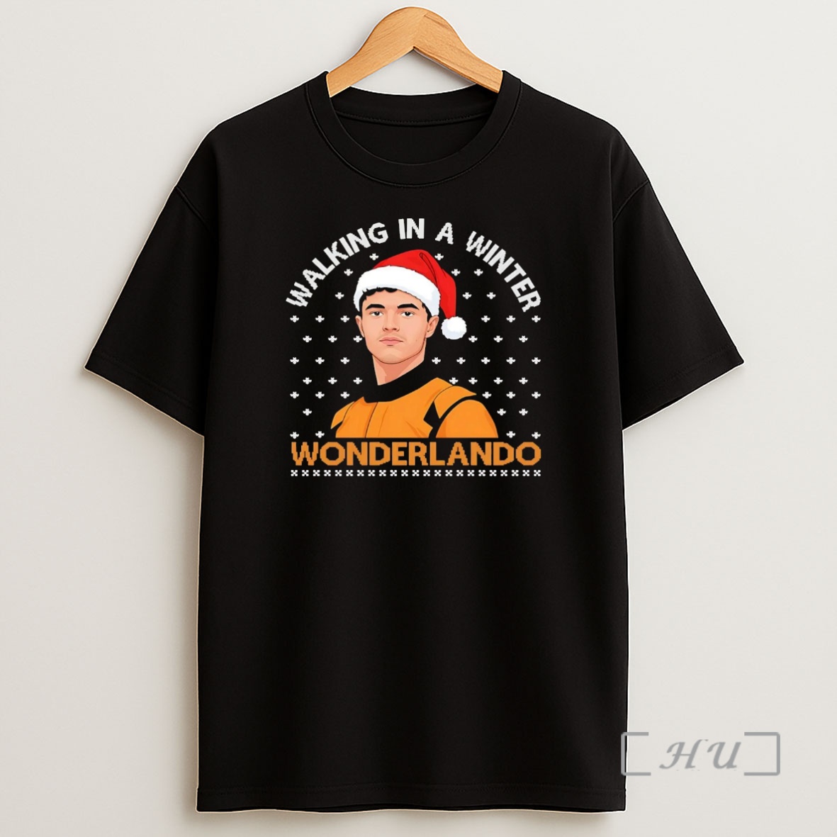 Officials Lando Norris Walking In A Winter Wonderlando Christmas Premium Shirt Sweatshirt Tee