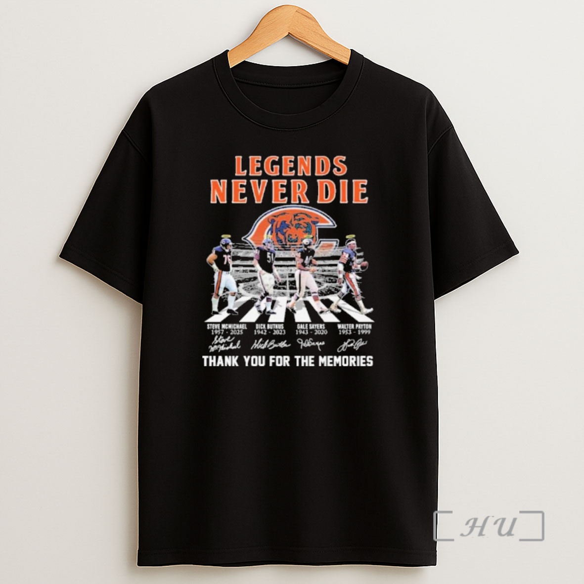 Officials Legends Never Die Chicago Bears Abbey Road Premium Shirt Sweatshirt Tee