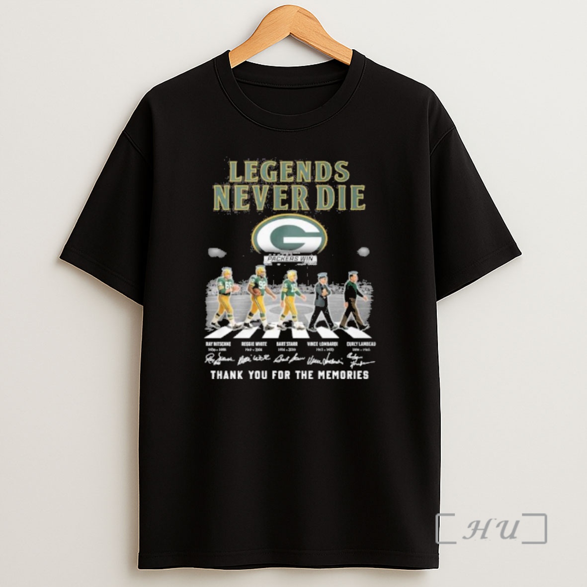 Officials Legends Never Die Green Bay Packers Abbey Road Premium Shirt Sweatshirt Tee