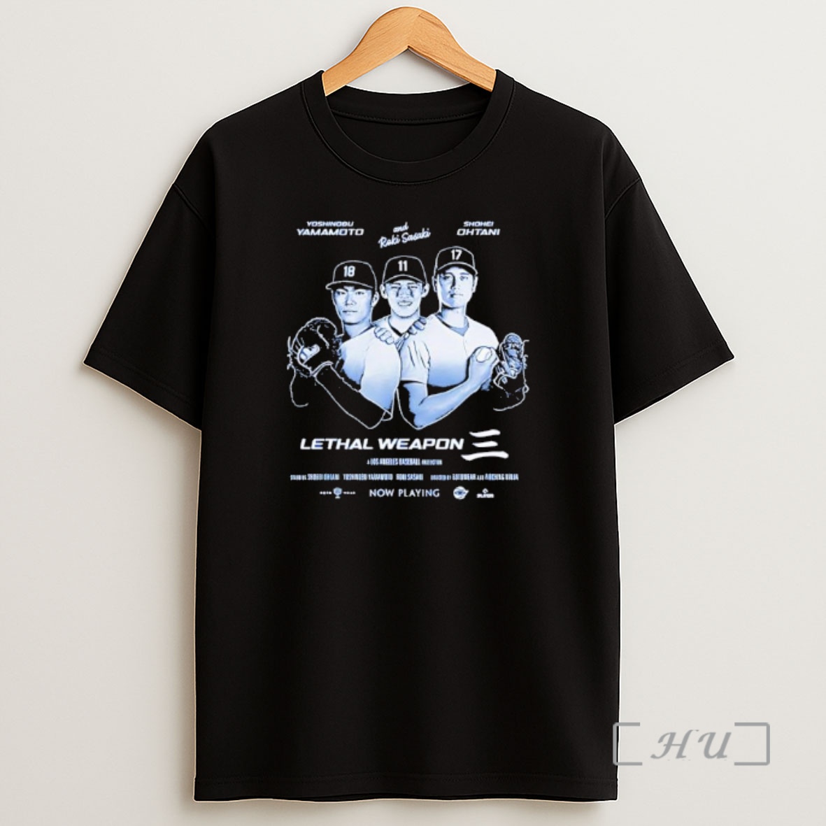 Officials Lethal Weapon Shohei Ohtani Yoshinobu Yamamoto Roki Sasaki Los Angeles Baseball Production Premium Shirt Sweatshirt Tee