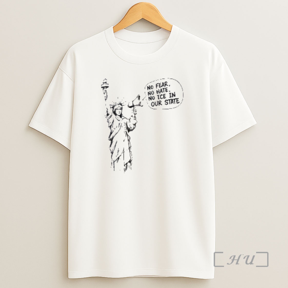 Officials Liberty Of Statue No Fear No Hate No Ice In Our State Premium Shirt Sweatshirt Tee