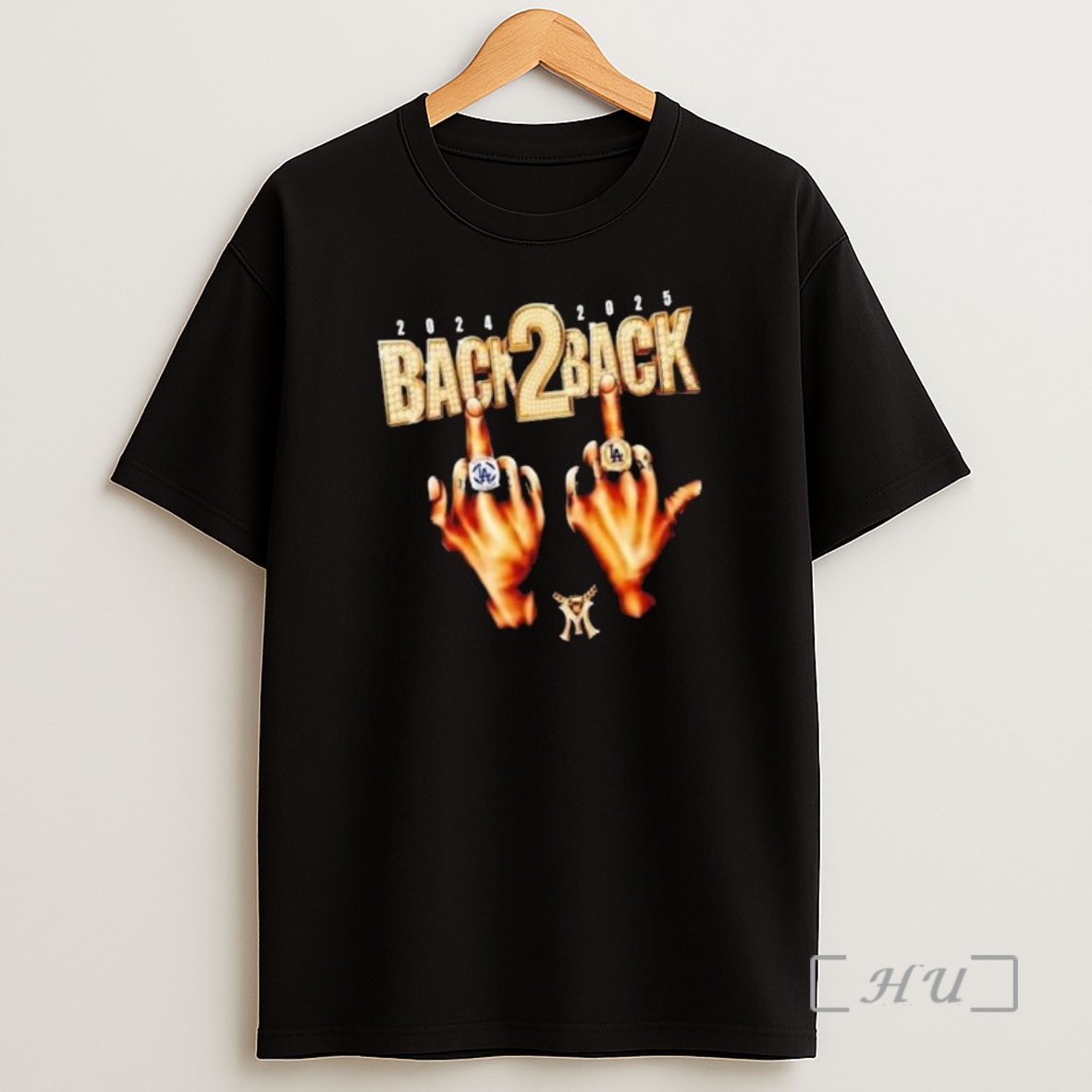 Officials Los Angeles Dodgers 2024 2025 Back 2 Back Ring Hand Premium Shirt Sweatshirt Tee
