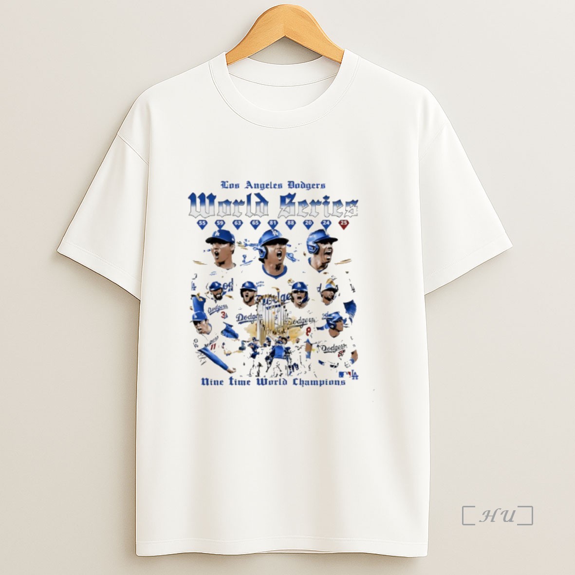 Officials Los Angeles Dodgers 2025 9x Time World Series Champions Trophies Premium Shirt Sweatshirt Tee