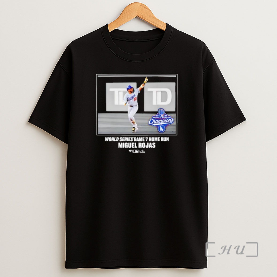 Officials Los Angeles Dodgers Miguel Rojas 2025 World Series Game 7 Home Run Champions Moment Graphic Premium Shirt Sweatshirt Tee