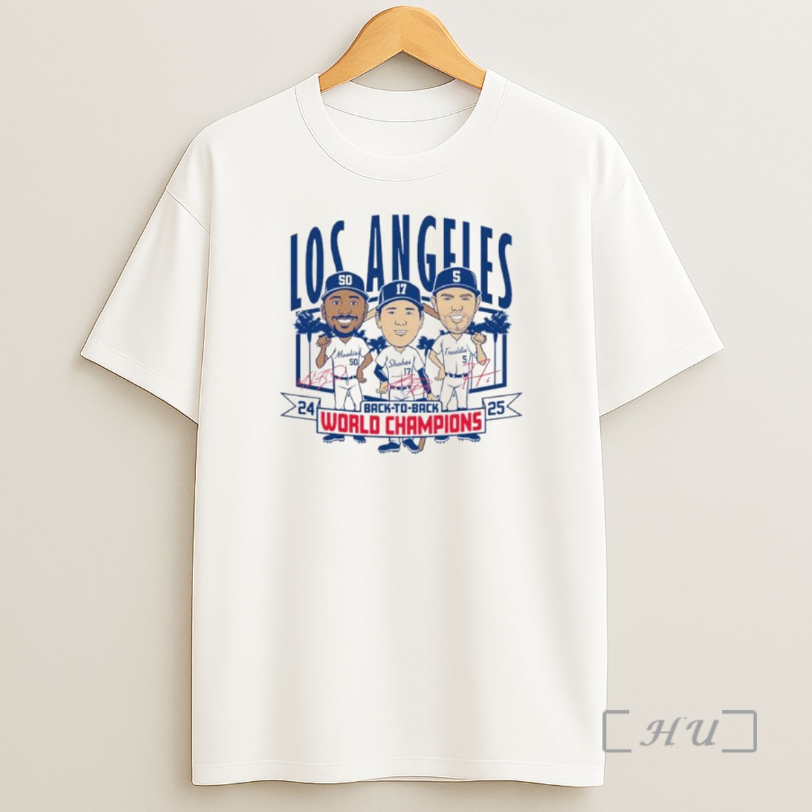 Officials Los Angeles Dodgers Baseball Back To Back World Champs Caricatures Ornaments Premium Shirt Sweatshirt Tee