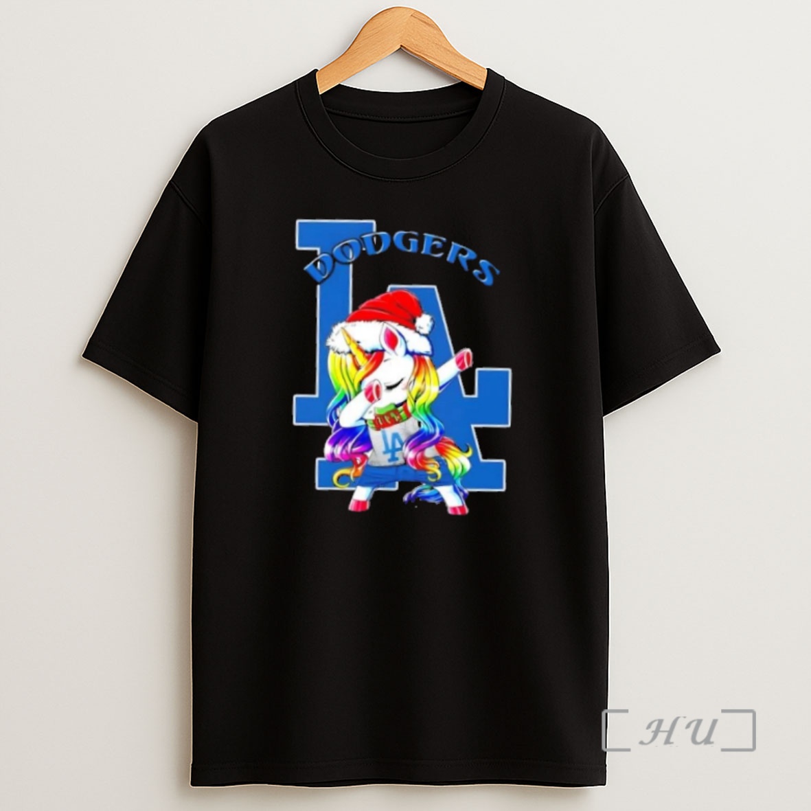 Officials Los Angeles Dodgers X Unicorn Santa Hat Dabbing Merry Christmas Premium Shirt Sweatshirt Tee