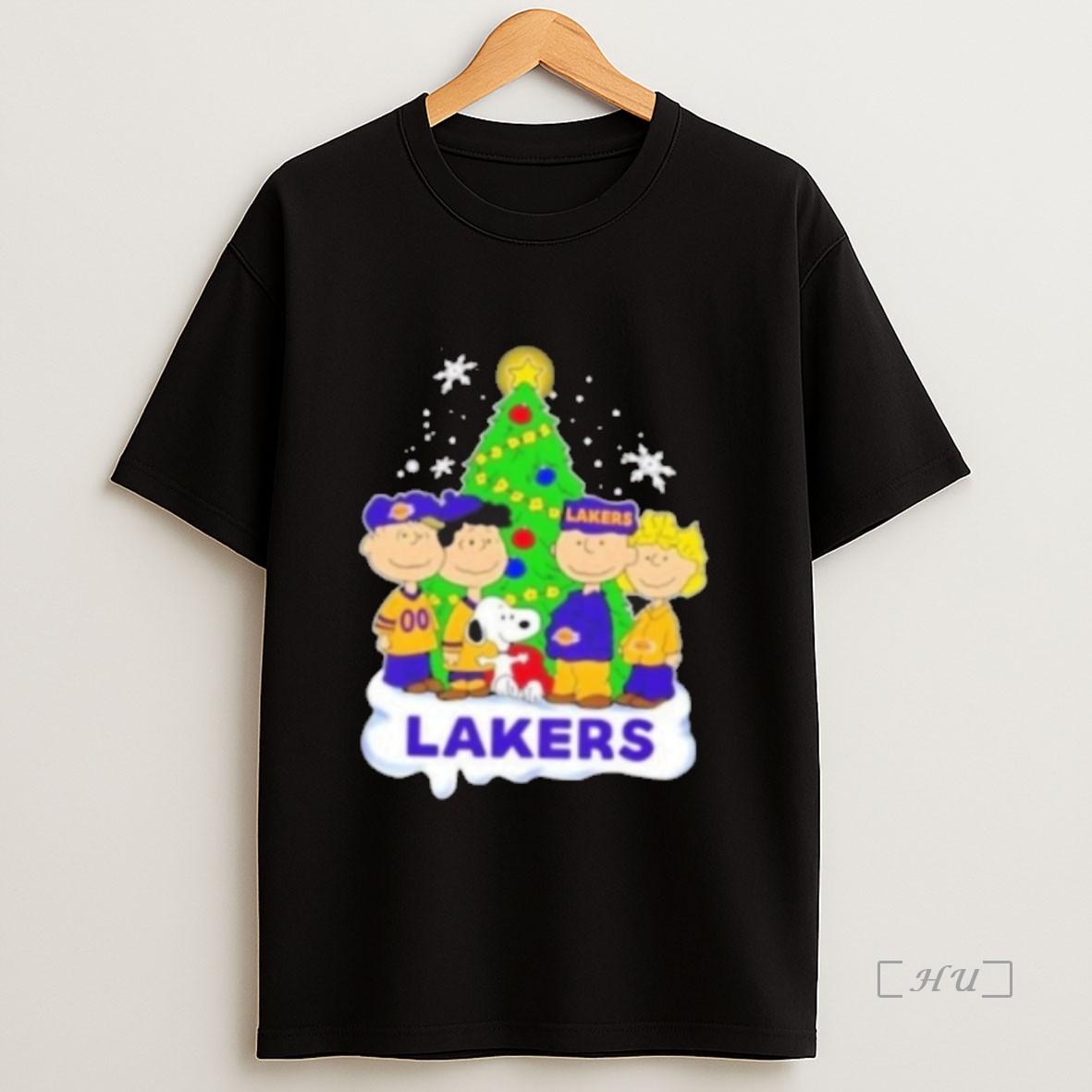 Officials Los Angeles Lakers X Peanuts Snoopy And Friends Christmas Tree Premium Premium Shirt Sweatshirt Tee