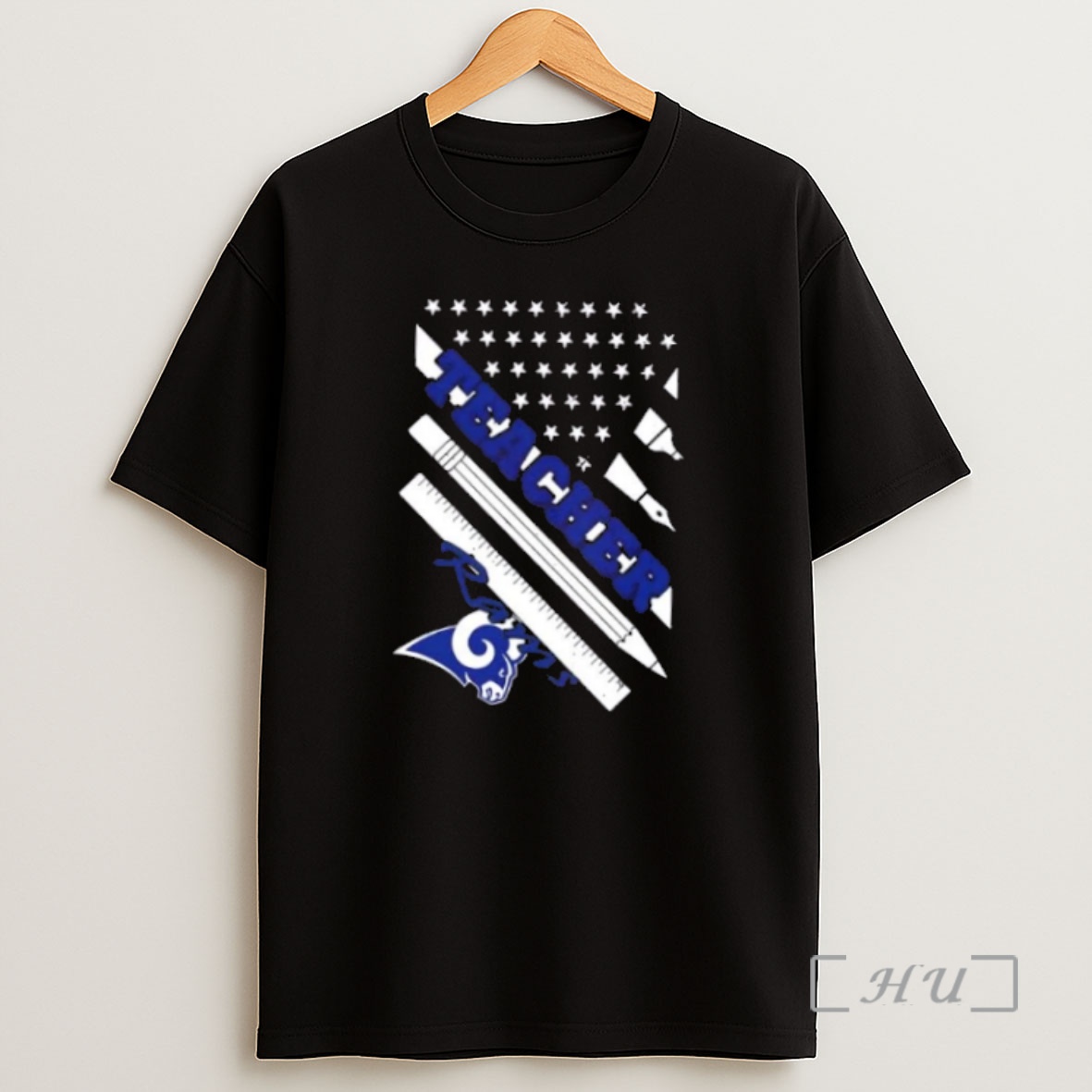 Officials Los Angeles Rams Football X Teacher American Flag Premium Shirt Sweatshirt Tee