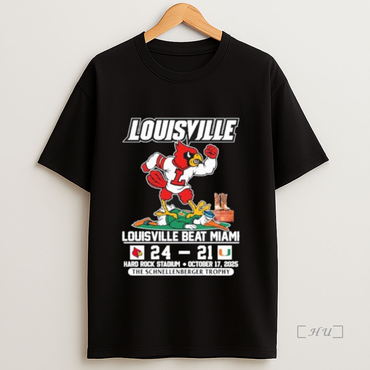 Officials Louisville Cardinals Beat Miami Hurricanes 24 21 Premium Shirt Sweatshirt Tee