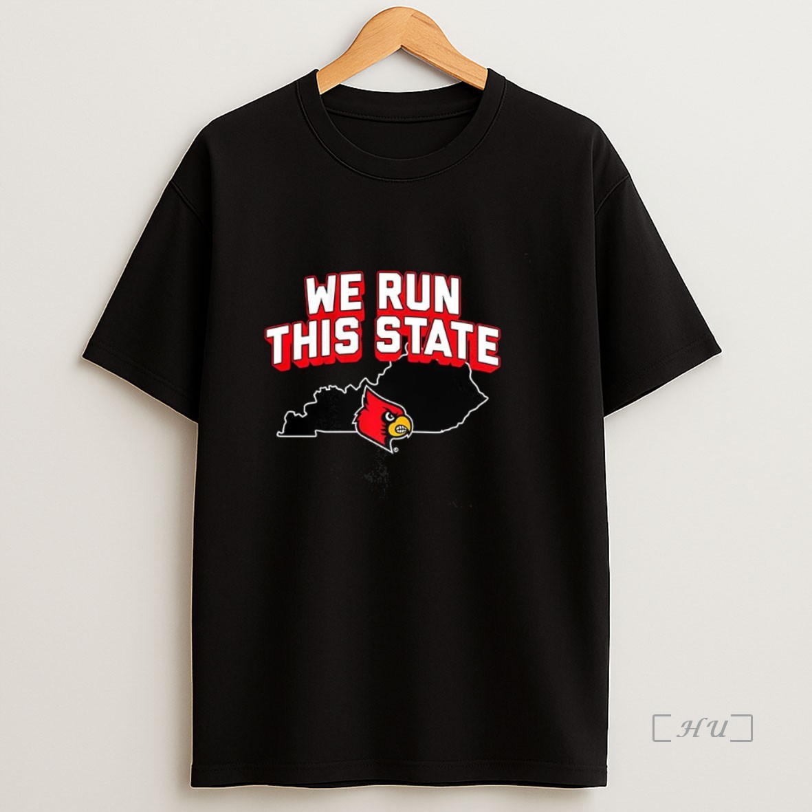 Officials Louisville Cardinals Basketball We Run This State Outline Premium Shirt Sweatshirt Tee