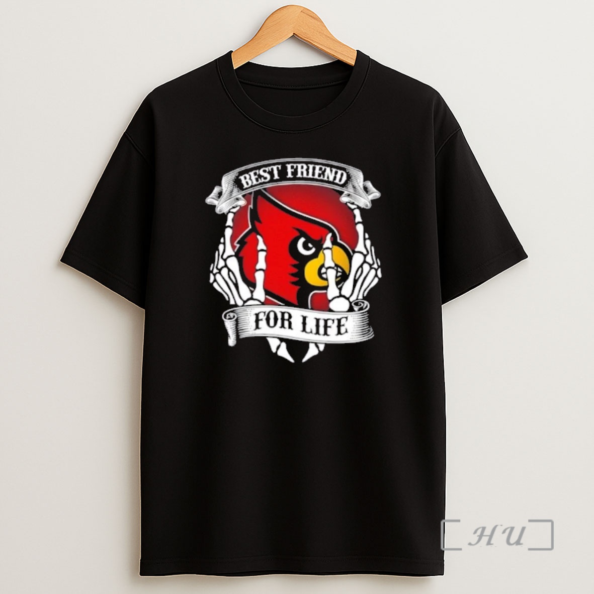 Officials Louisville Cardinals Best Friend For Life Hands Bones Premium Shirt Sweatshirt Tee