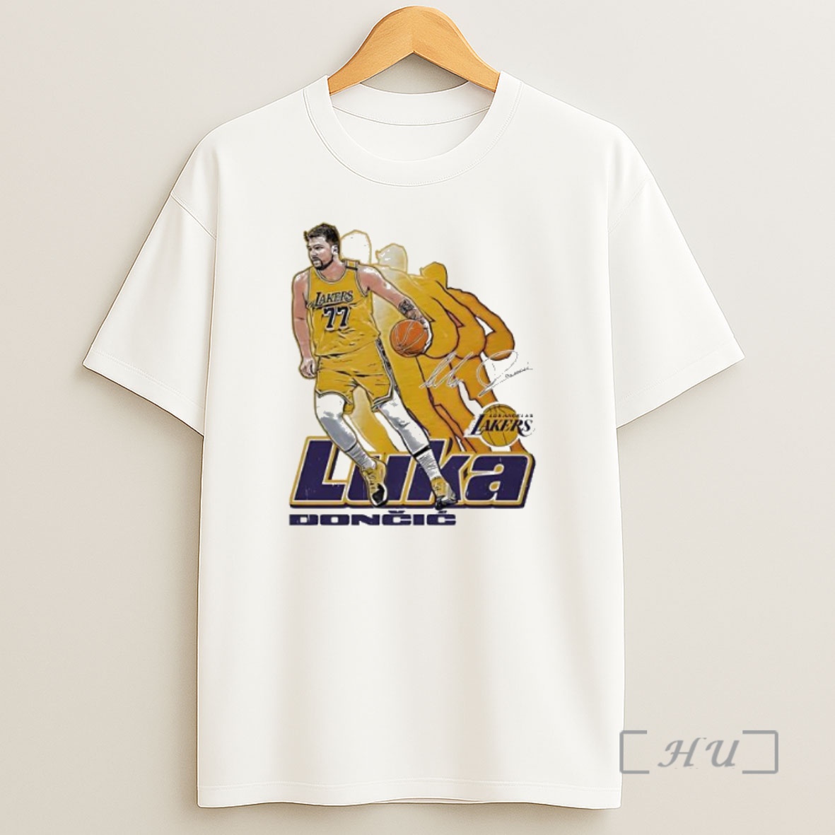 Officials Luka Doncic Los Angeles Lakers Signature 77 Retro Vibe Graphic Premium Shirt Sweatshirt Tee