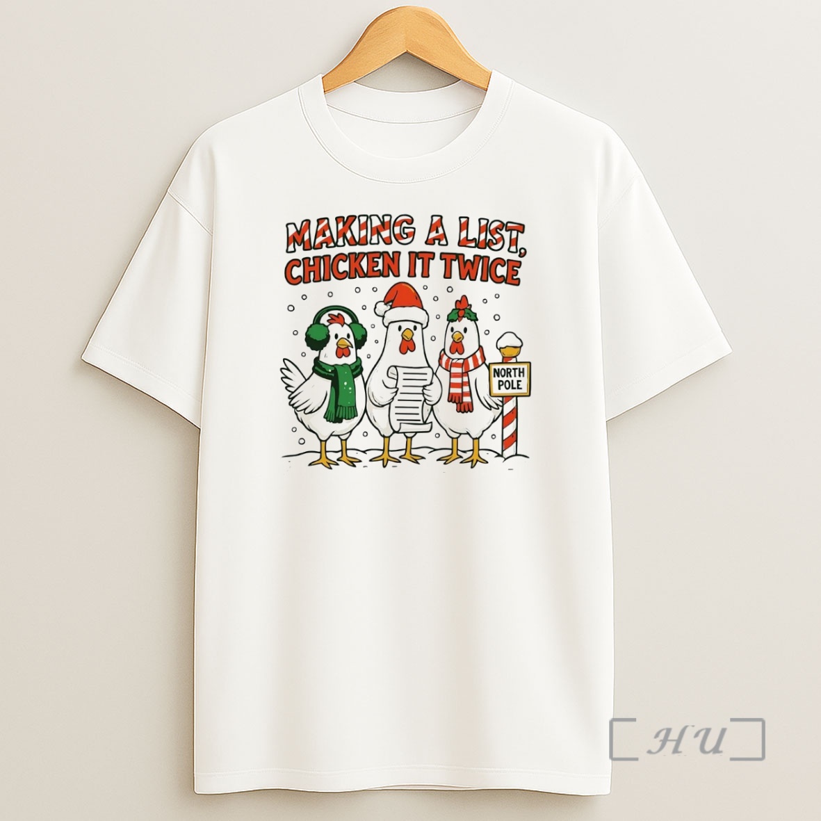 Officials Making A List Chicken It Twice North Pole Christmas Premium Shirt Sweatshirt Tee