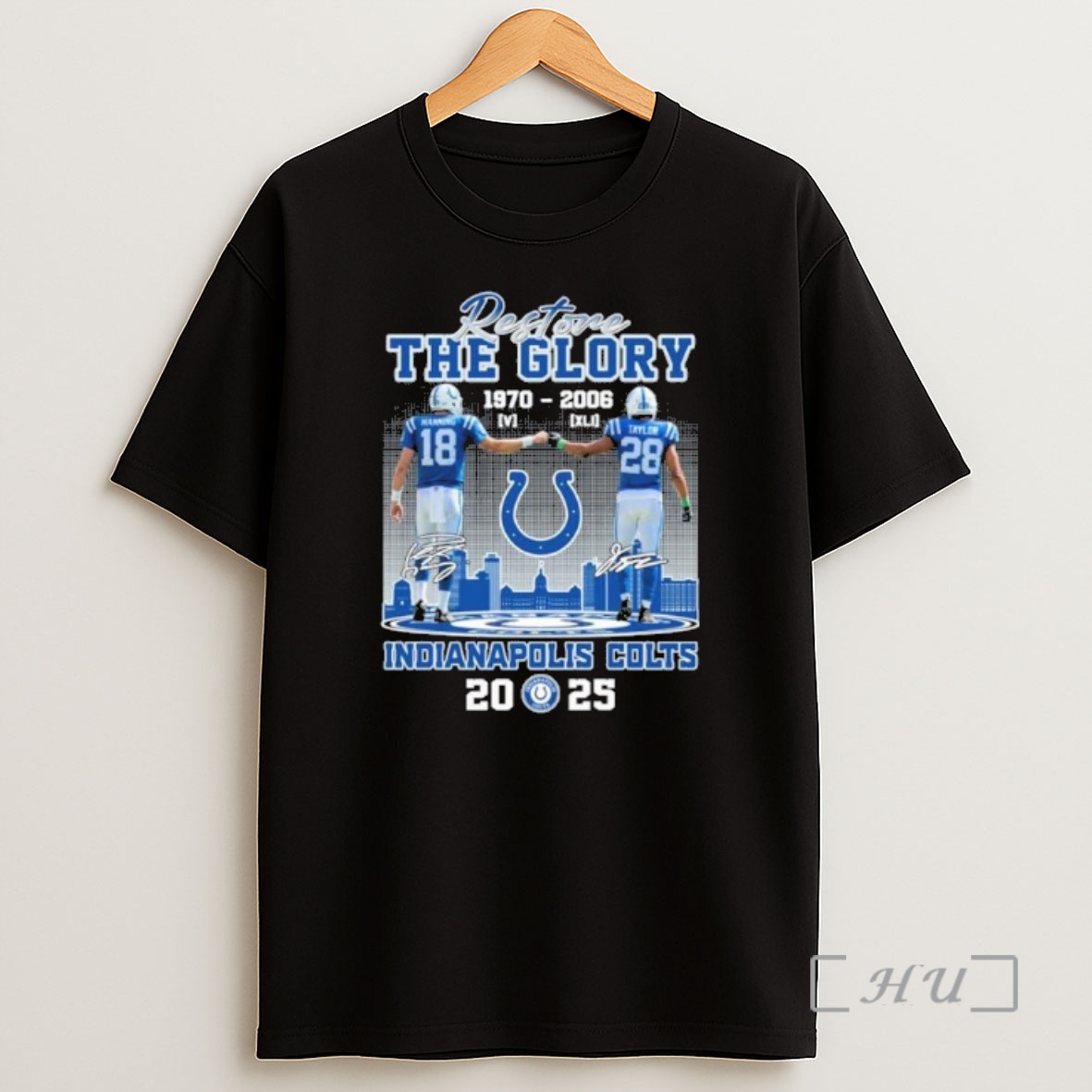Officials Manning And Taylor Restore The Glory Indianapolis Colts 2025 Premium Shirt Sweatshirt Tee