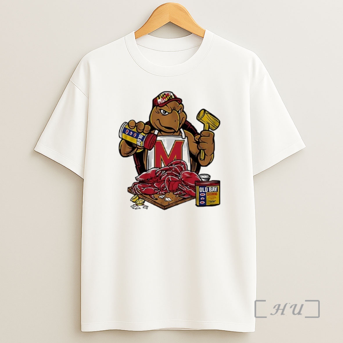 Officials Maryland Terrapins Old Bay Crab Picking Testudo Premium Shirt Sweatshirt Tee