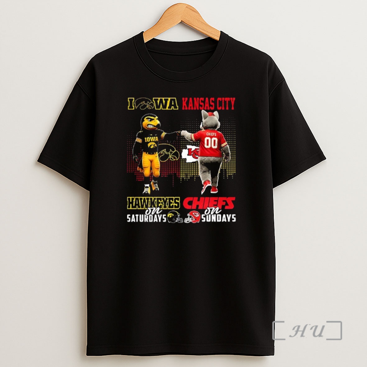 Officials Mascot Iowa Hawkeyes On Saturdays And Kansas City Chiefs And Sundays Premium Shirt Sweatshirt Tee