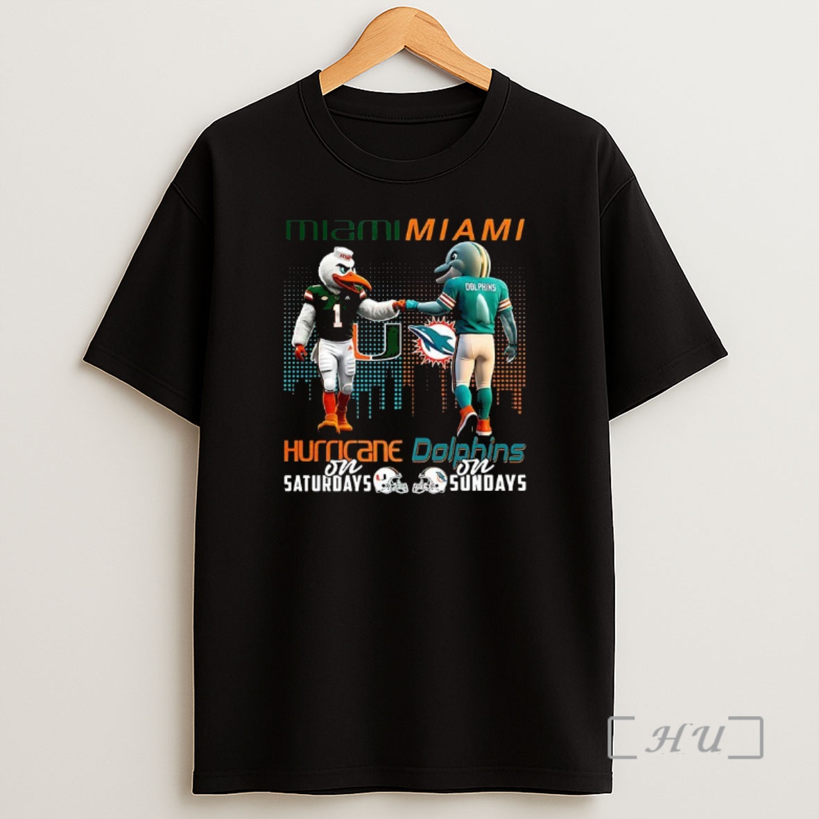 Officials Mascot Miami Hurricanes On Saturdays And Miami Dolphins And Sundays Premium Shirt Sweatshirt Tee