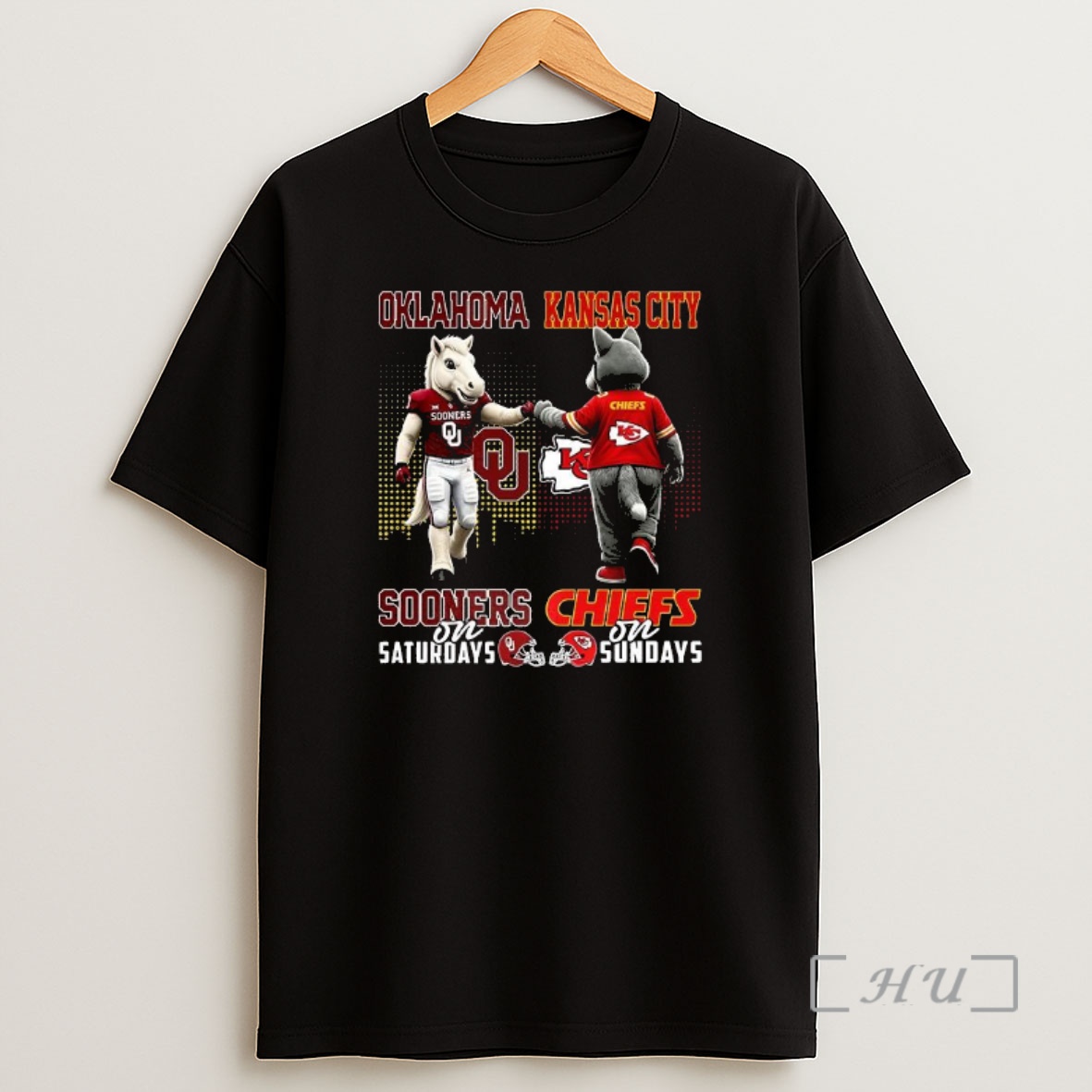 Officials Mascot Oklahoma Sooners On Saturdays And Kansas City Chiefs And Sundays Premium Shirt Sweatshirt Tee