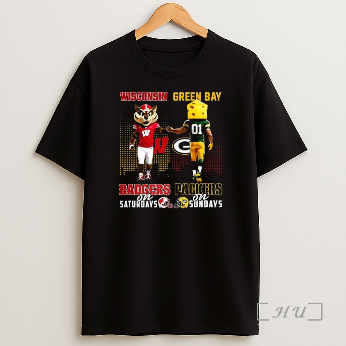 Officials Mascot Wisconsin Badgers On Saturdays And Green Bay Packer And Sundays Premium Shirt Sweatshirt Tee