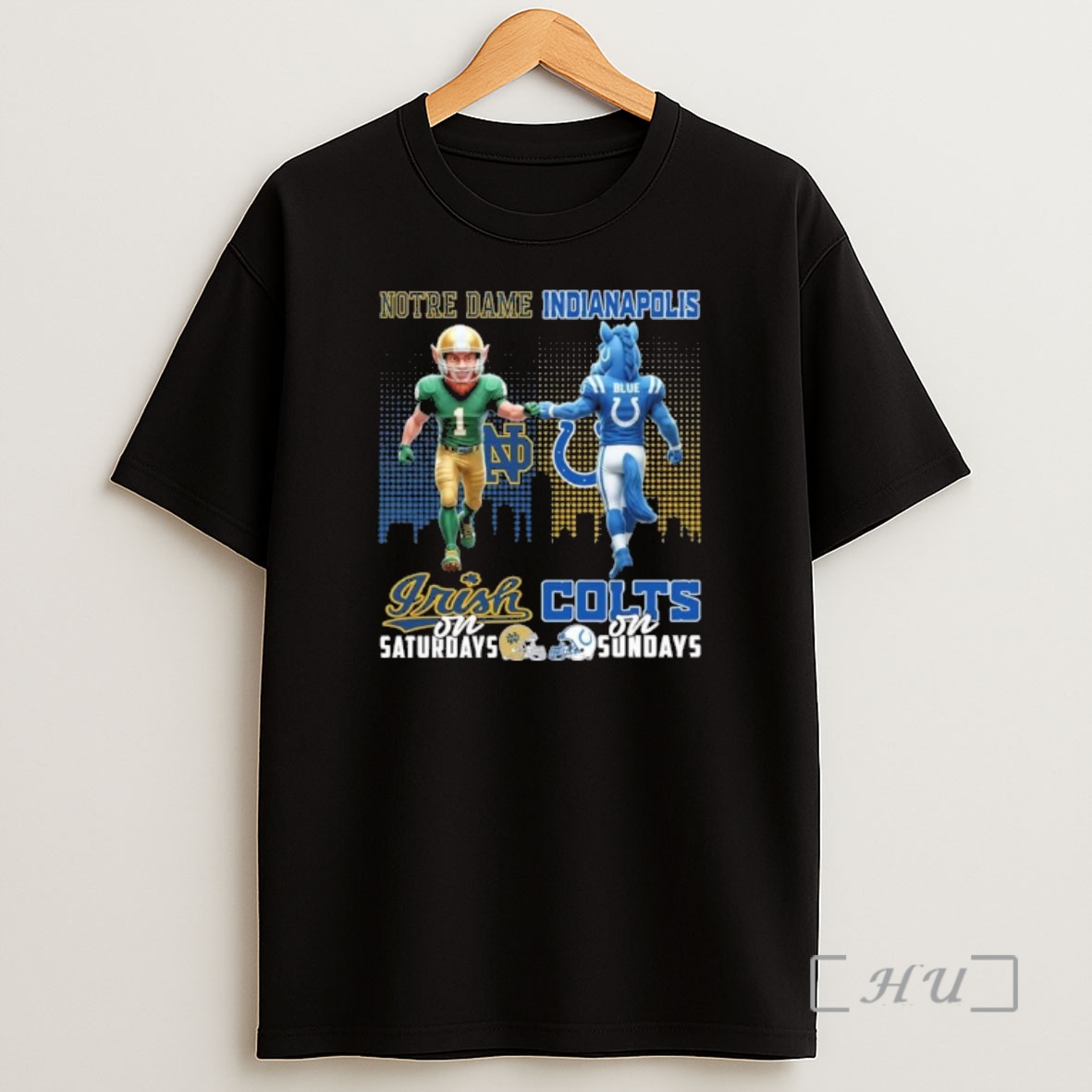 Officials Mascots Notre Dame On Saturday And Colts On Sundays Premium Shirt Sweatshirt Tee