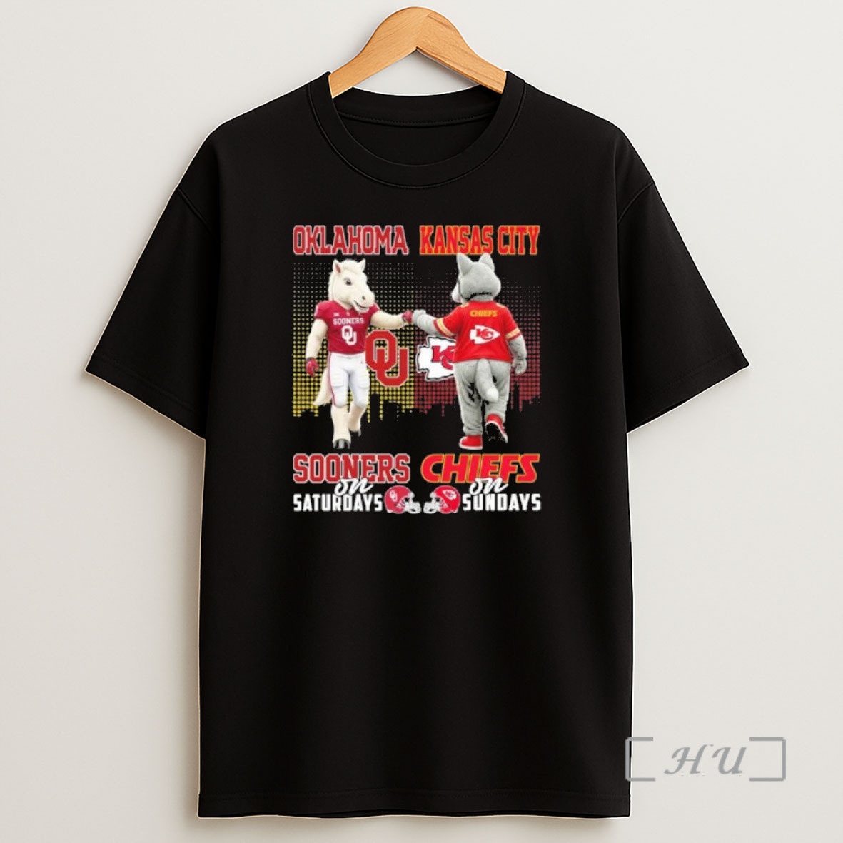Officials Mascots Oklahoma Sooners On Saturday And Chiefs On Sundays Premium Shirt Sweatshirt Tee