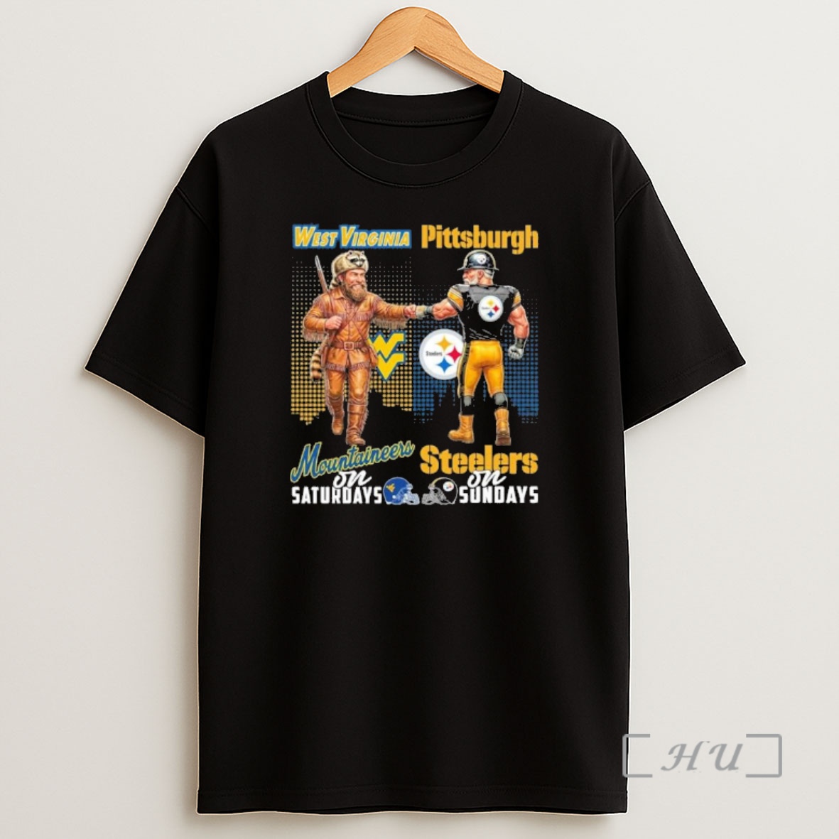 Officials Mascots West Virginia On Saturday And Pittsburgh Steelers On Sundays Premium Shirt Sweatshirt Tee