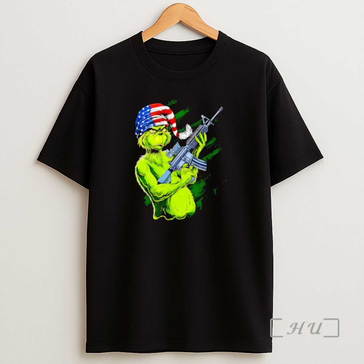 Officials Mean One Grinch Holding Gun Christmas Premium Shirt Sweatshirt Tee