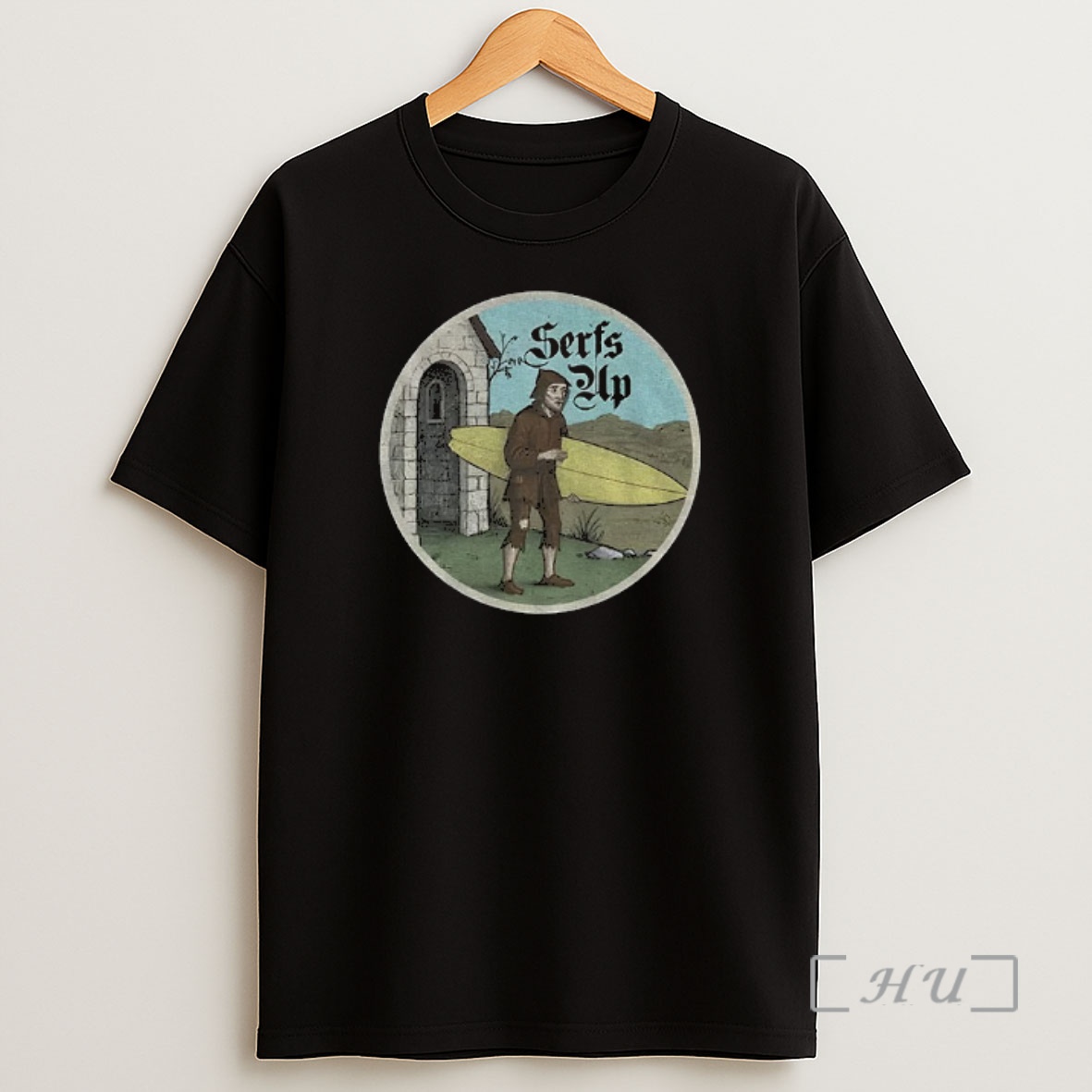 Officials Medieval Surfer Serfs Up Cartoon Vintage Premium Shirt Sweatshirt Tee