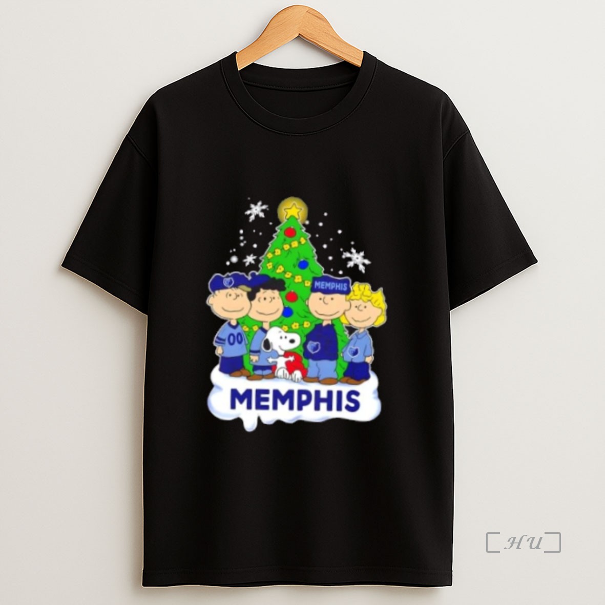 Officials Memphis Grizzlies X Peanuts Snoopy And Friends Christmas Tree Premium Shirt Sweatshirt Tee