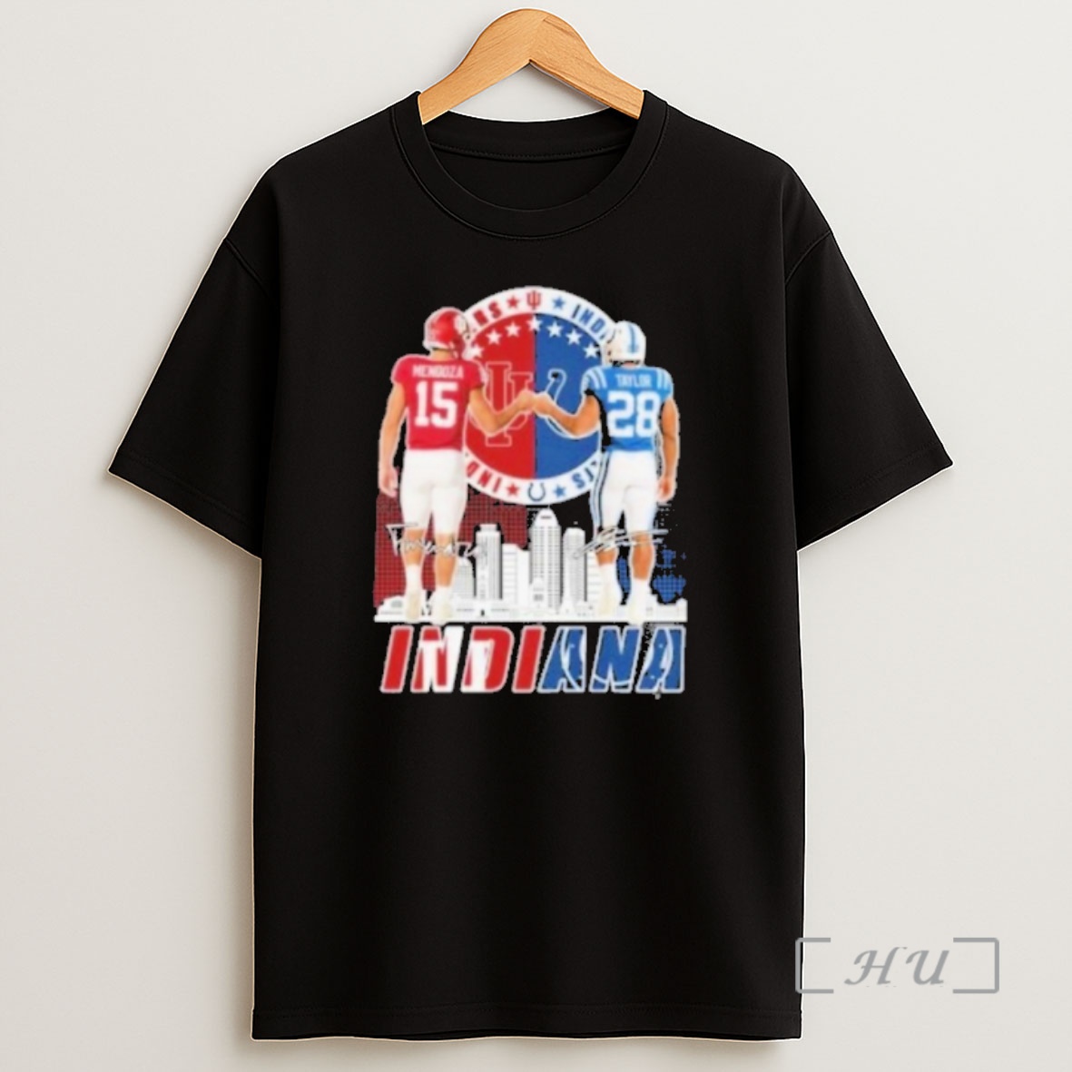 Officials Mendoza Hoosiers And Taylor Colts Skyline Signatures Premium Shirt Sweatshirt Tee