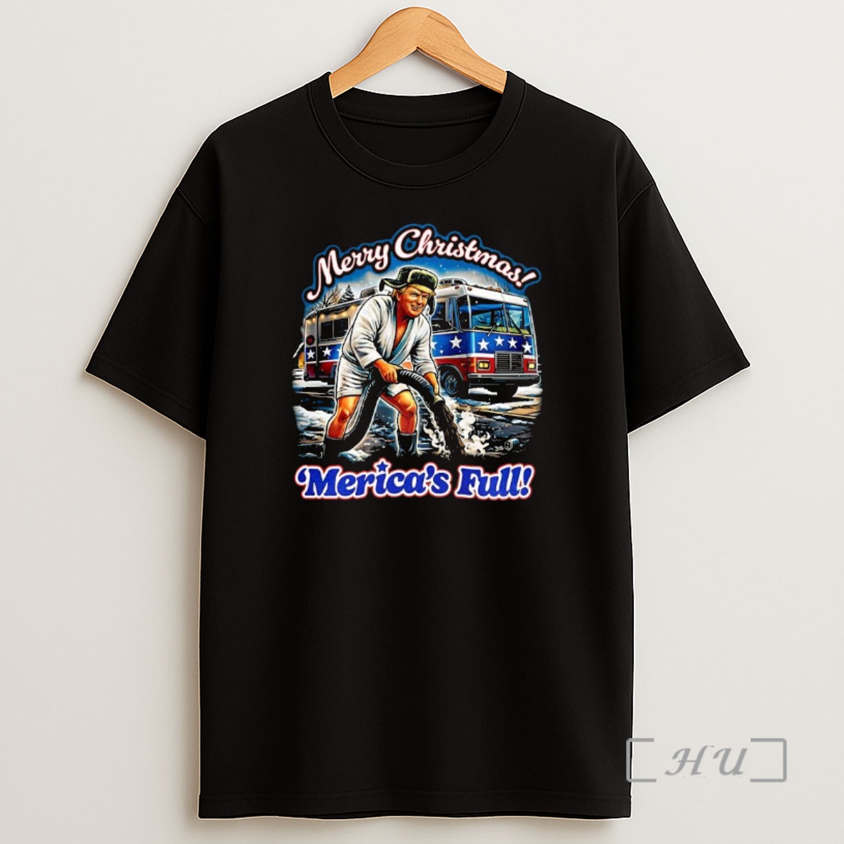 Officials Merry Christmas Mericas Full Trump Cartoon Sarcastic Premium Shirt Sweatshirt Tee