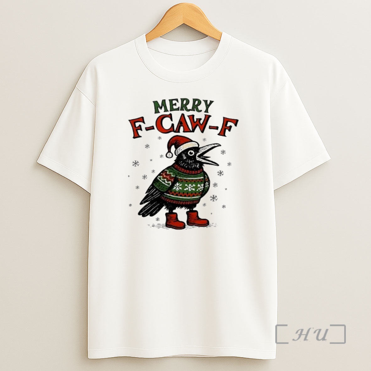 Officials Merry F Caw F 2025 Christmas Crow Premium Shirt Sweatshirt Tee