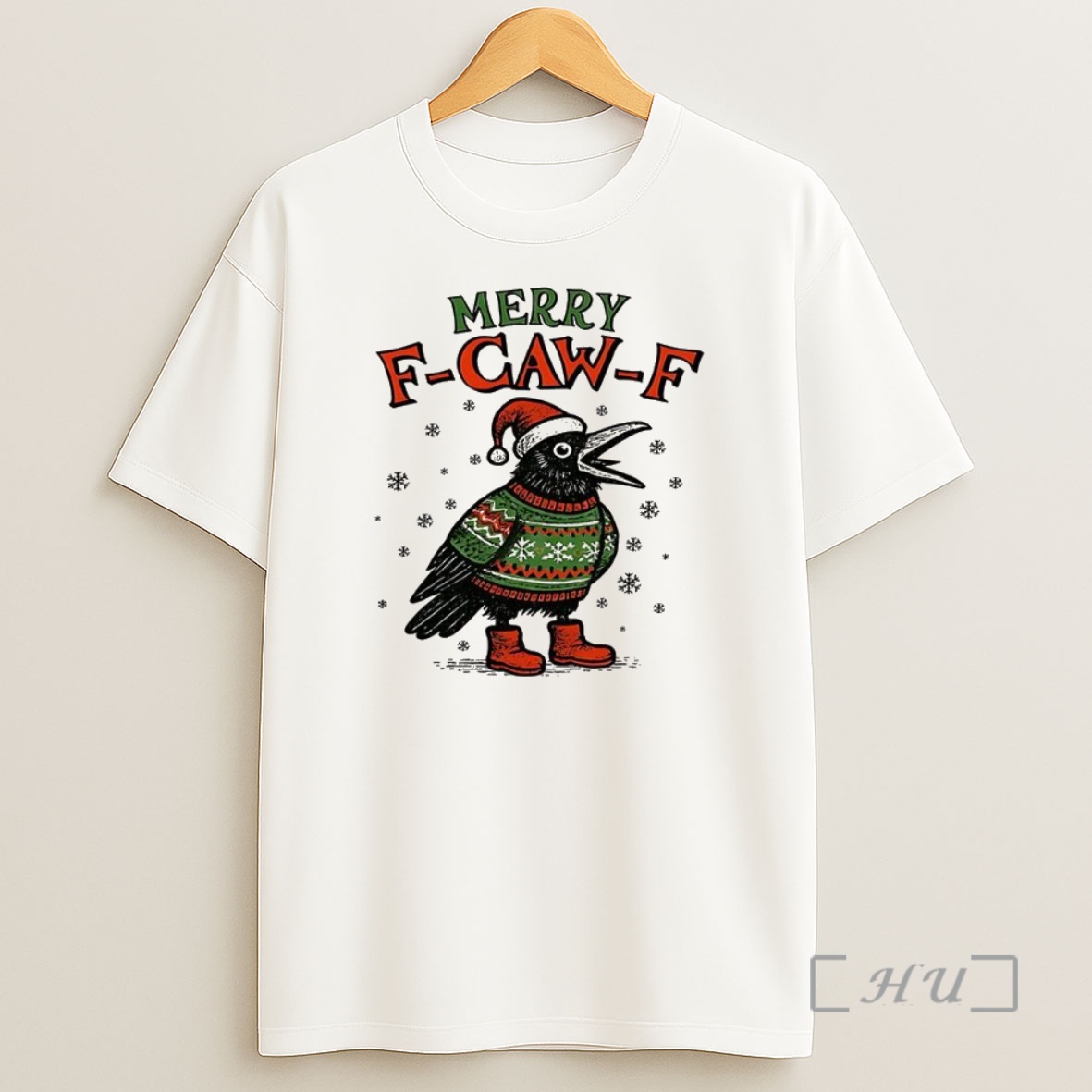 Officials Merry F Caw F Merry Christmas Premium Shirt Sweatshirt Tee