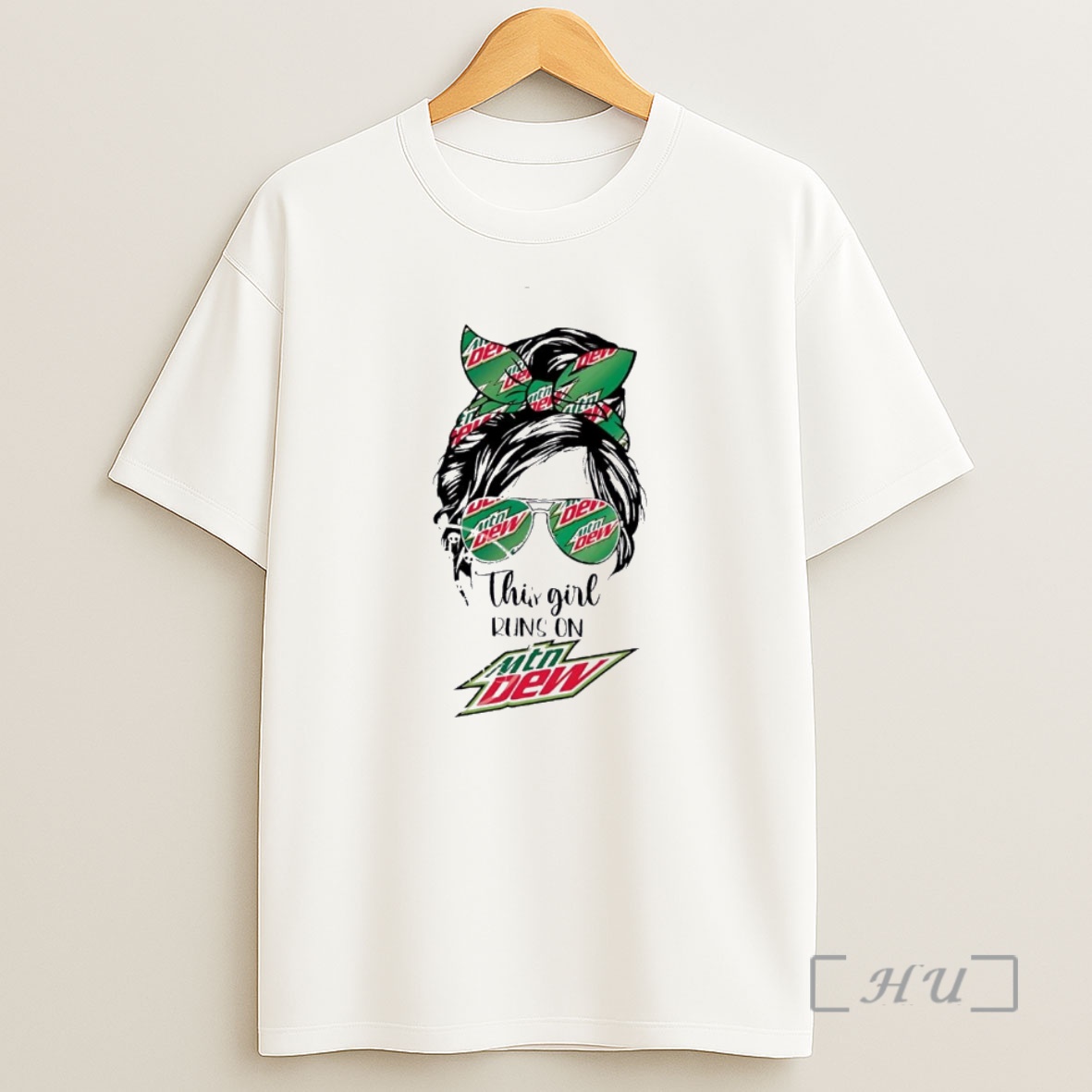 Officials Messy Bun This Girl Runs On Mtn Dew Christmas Christmas Premium Shirt Sweatshirt Tee