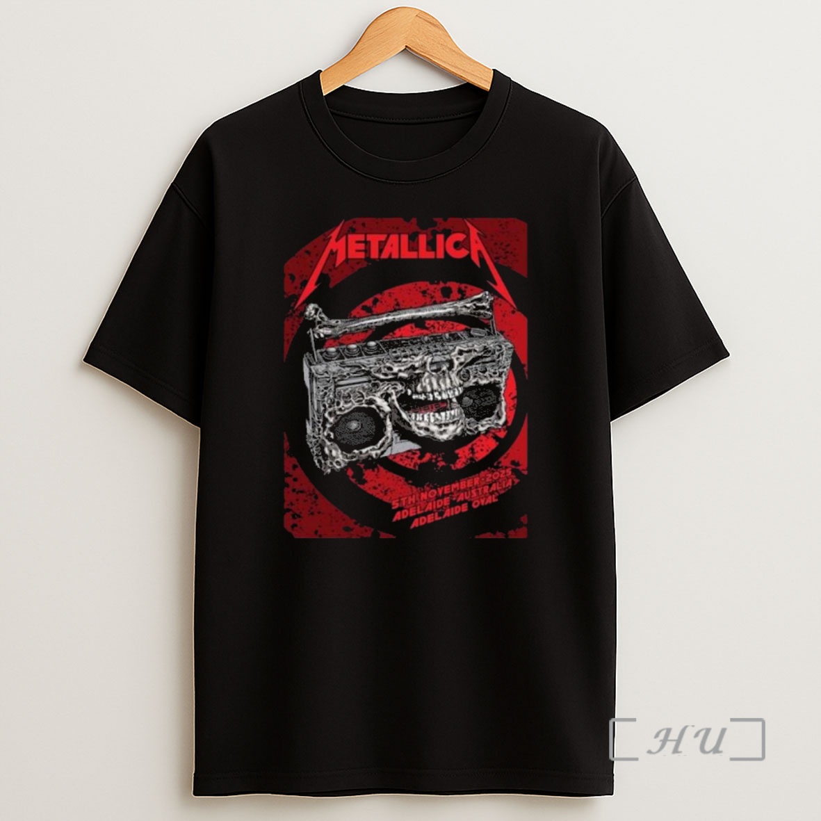Officials Metallica M72 Adelaide Australia Venue At Adelaide Oval On November 5 2025 Skeleton Radio Boombox From Hell Premium Shirt Sweatshirt Tee
