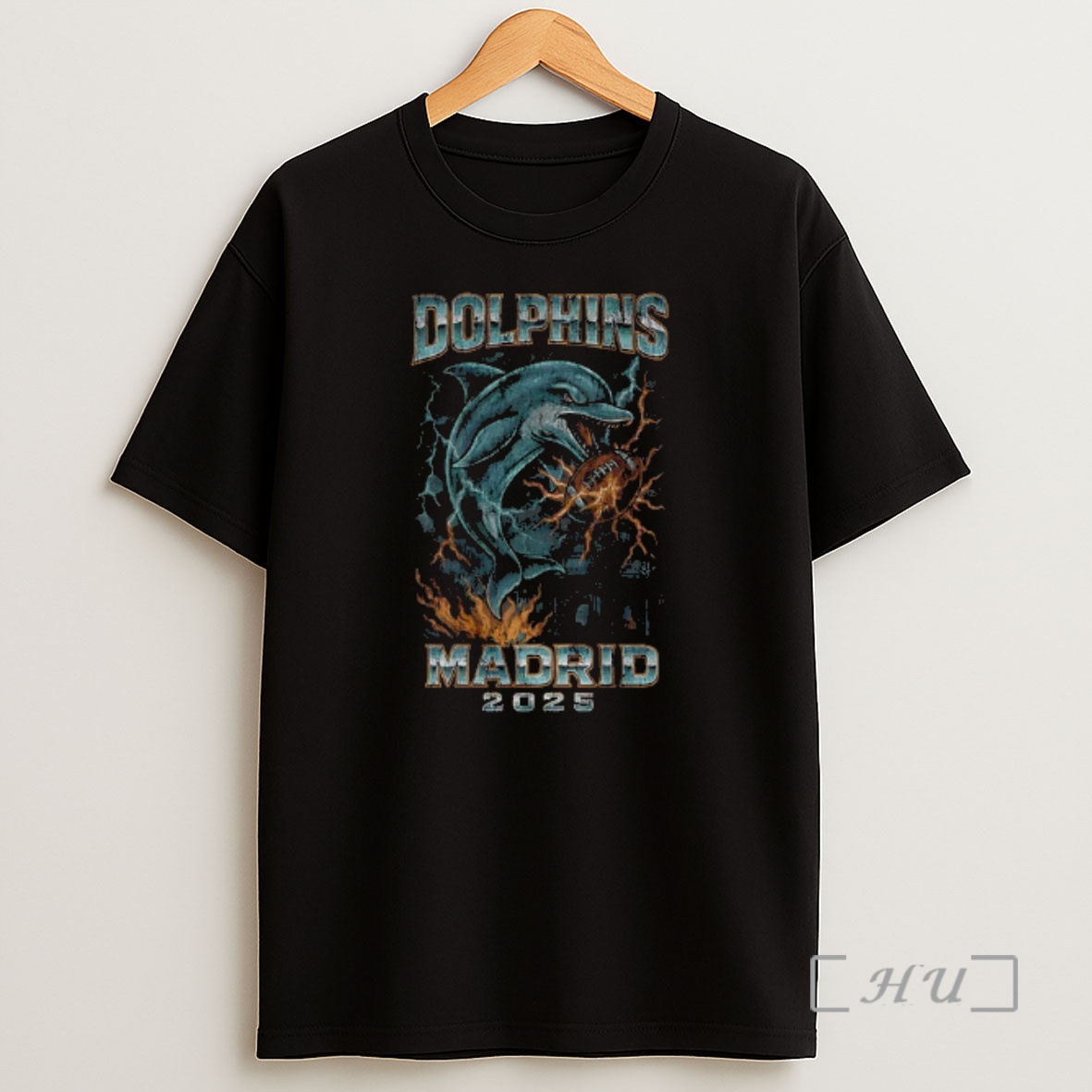 Officials Miami Dolphins Nfl Football X Madrid 2025 Distressed Vintage Premium Shirt Sweatshirt Tee