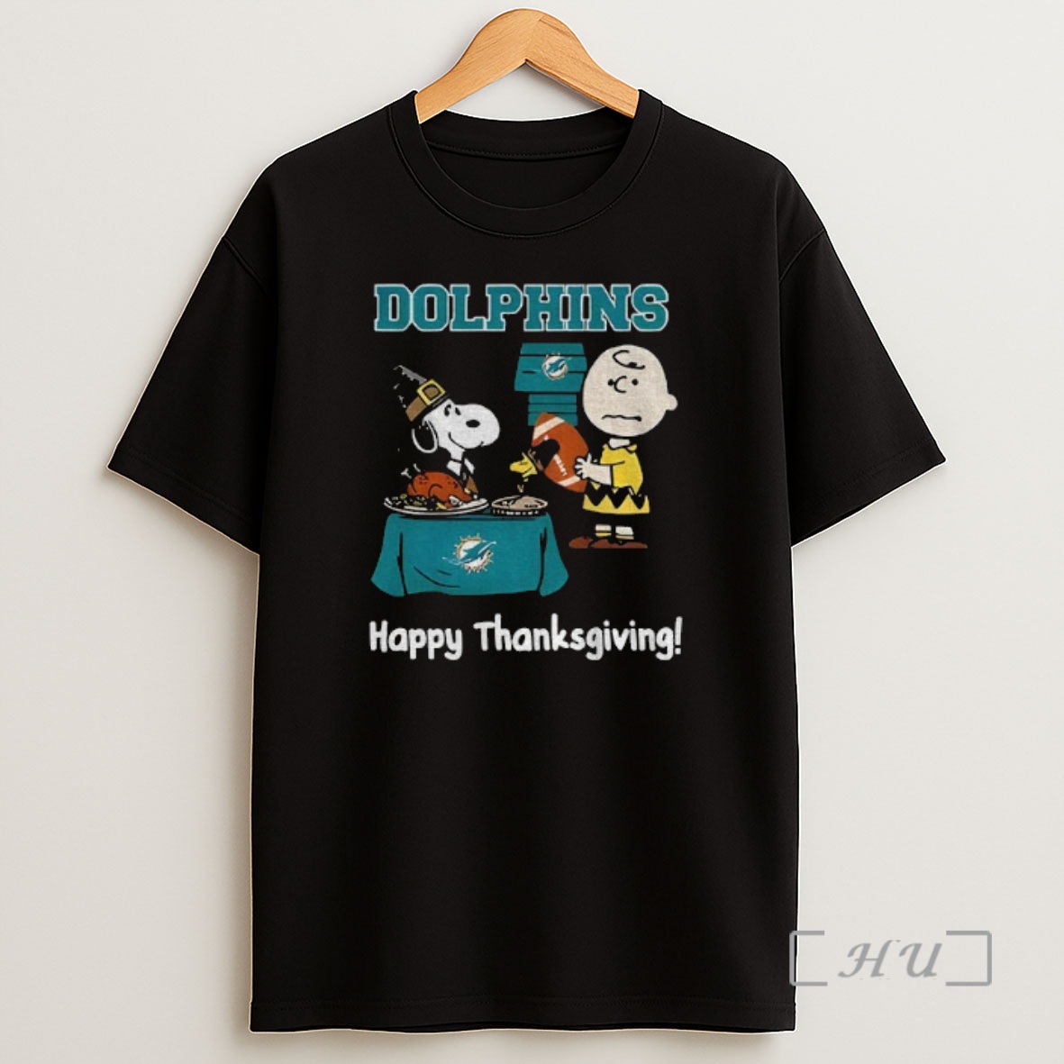 Officials Miami Dolphins Thanksgiving With Snoopy And Charlie Brown Nfl Premium Shirt Sweatshirt Tee